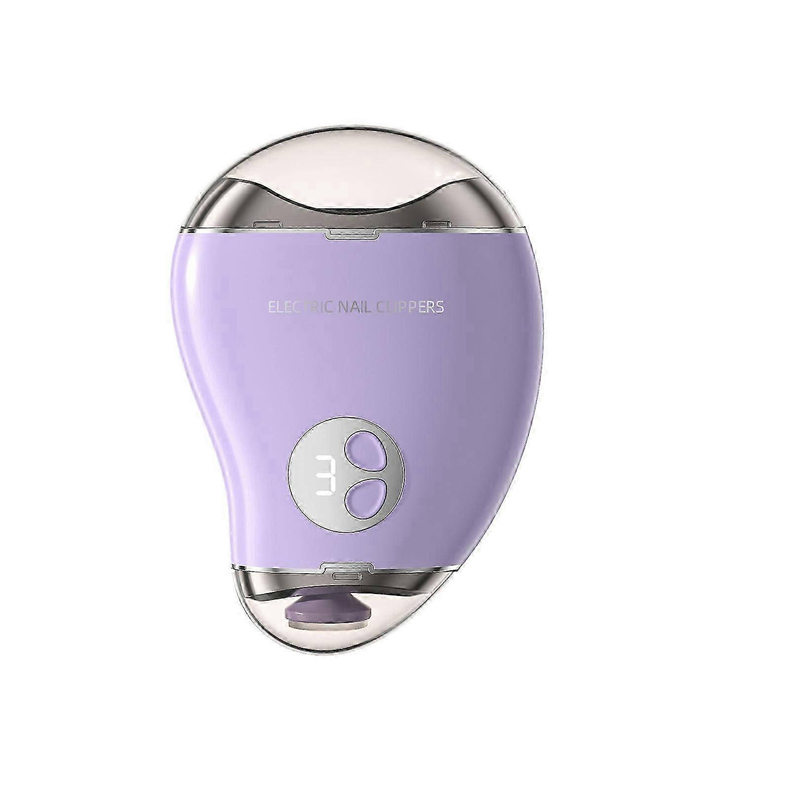 2 in 1 Electric Polishing Automatic Nail Clippers, 3 Speeds LCD Digital Display, USB Rechargeable Safety Fingernail Trimmer for Baby, Kids, Seniors, C