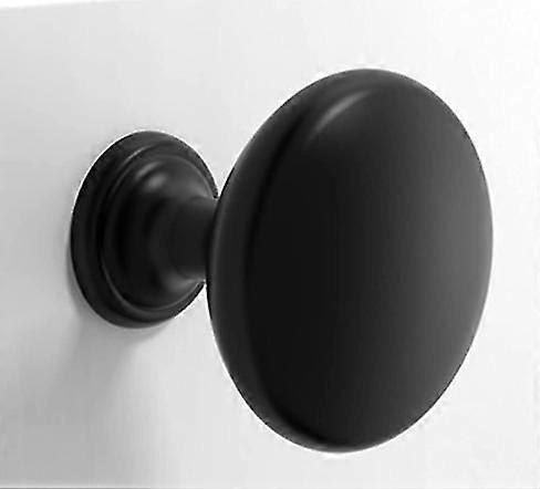 Round Kitchen Door Knob Cupboard Door Knobs Kitchen Door Handle Knob, Black, 2.5*1.7*2.1cm