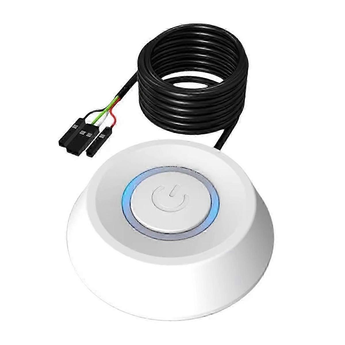 Computer Desktop Switch 1.8m PC Motherboard External Start Power LED Light Button Extension Cable R