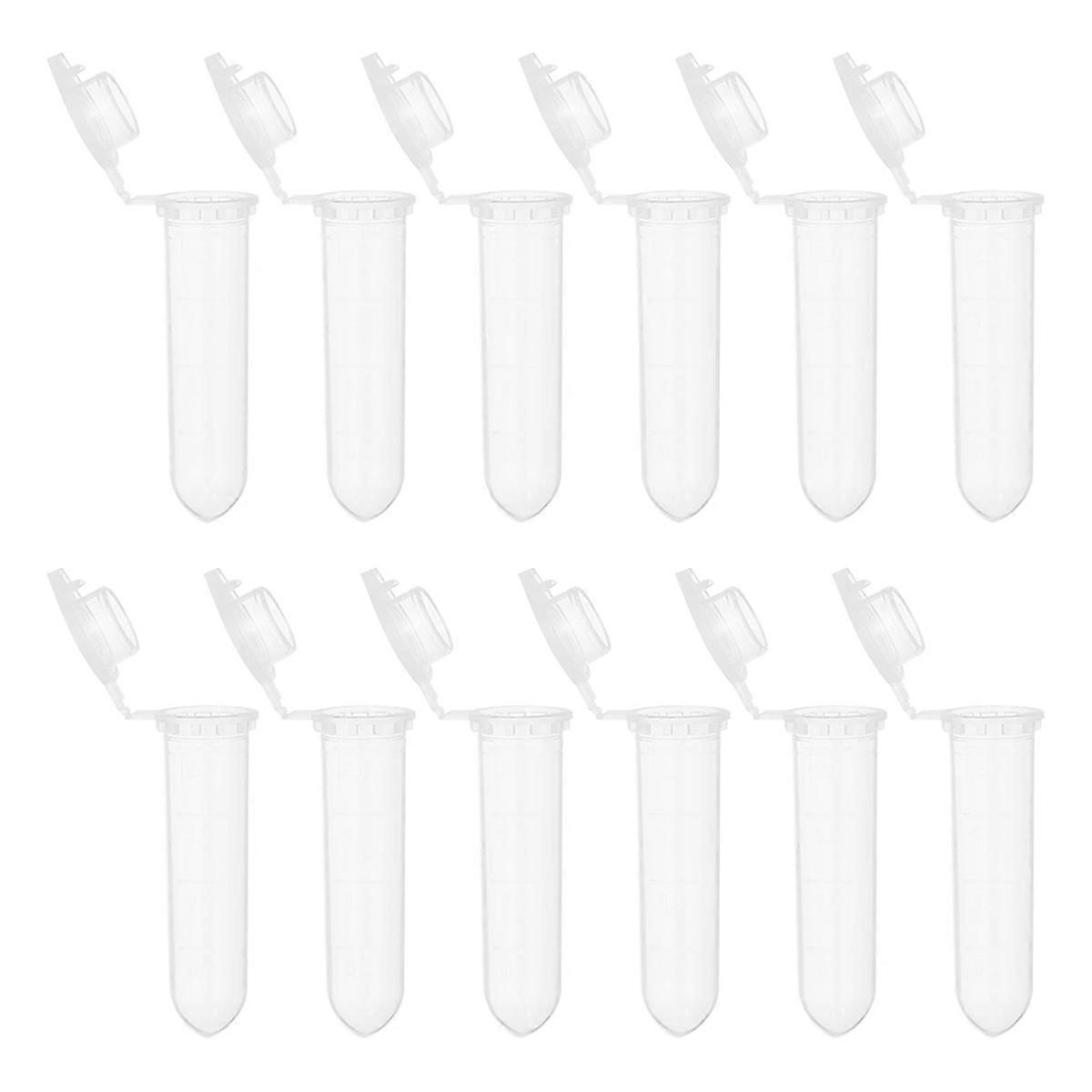 2ML 1000 Pcs Round Bottom Centrifuge Tube with Snap Cap, Transparent
