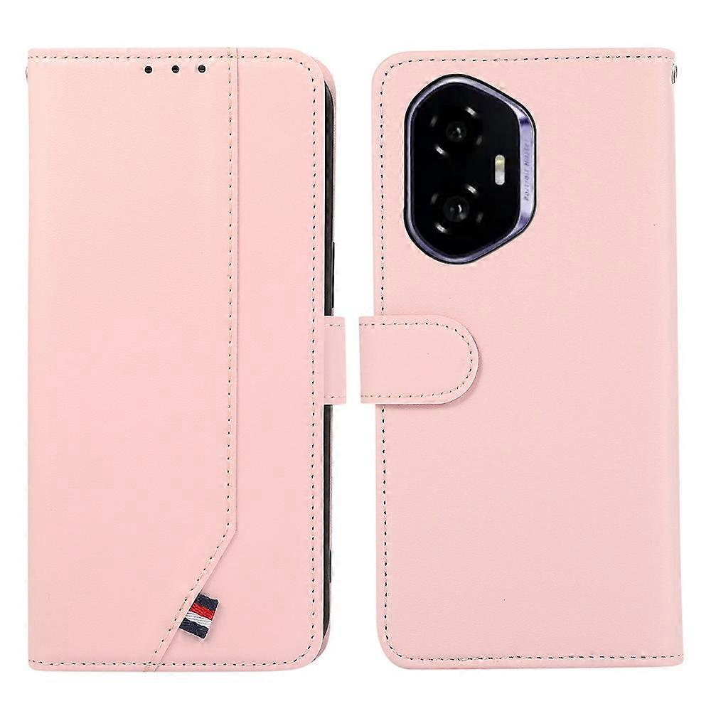 For Honor 400 Case RFID Blocking Flip Leather Phone Cover - Pink