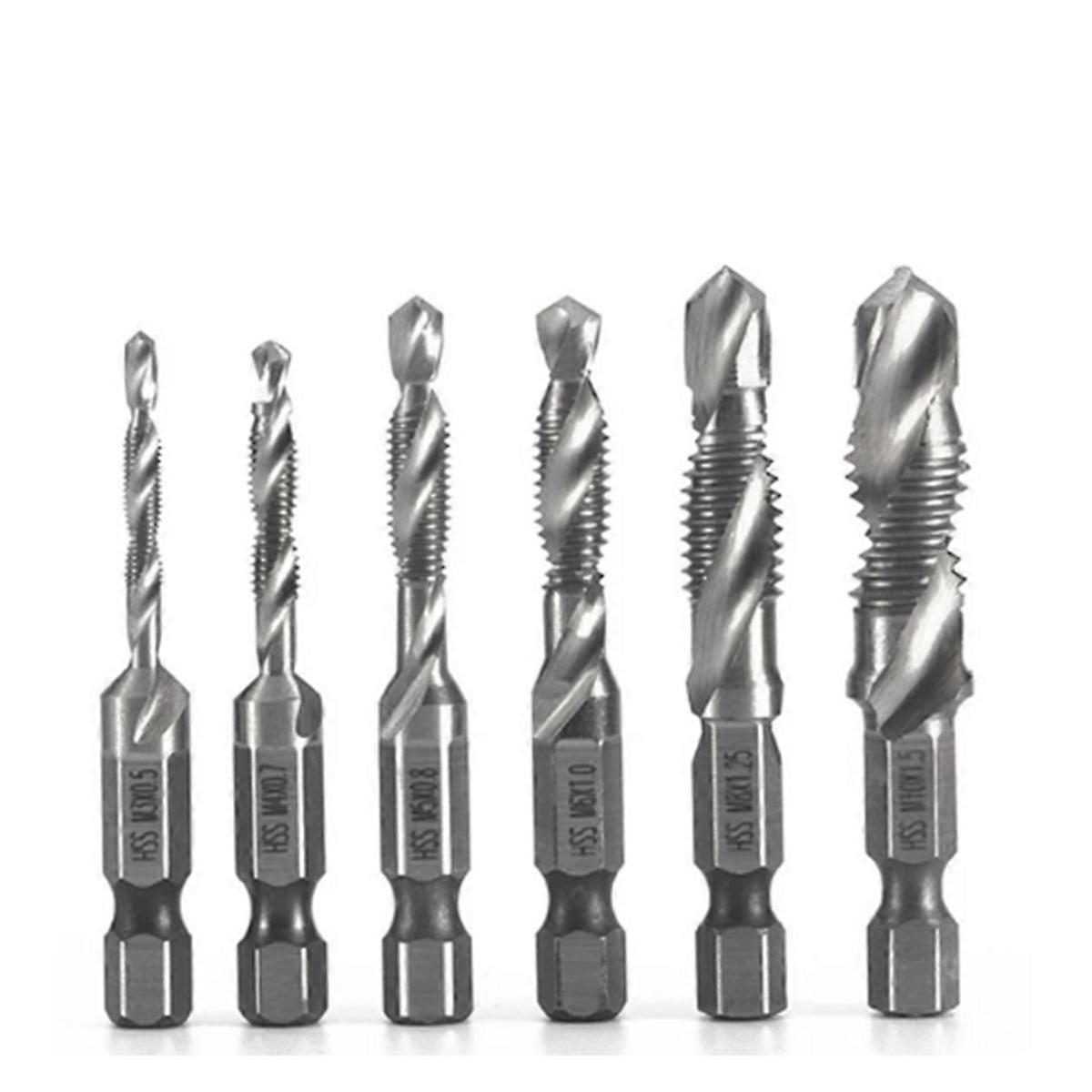 6Pcs M3 M5 M6 M8 M10 4341 Titanium Plated Composite Tap Drill
