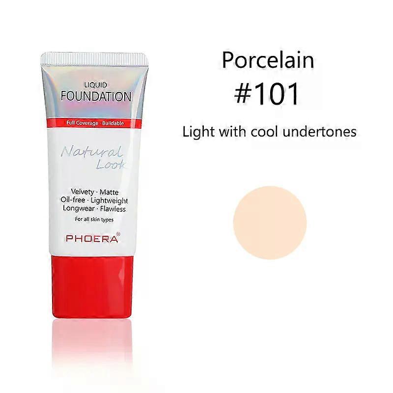 PHOERA Liquid Foundation Mineral Touch Oil Control Matte Skin-Friendly Μακιγιάζ Πλήρης Κάλυψη 24Ωρη Μακράς Διαρκείας Καλλυντικά