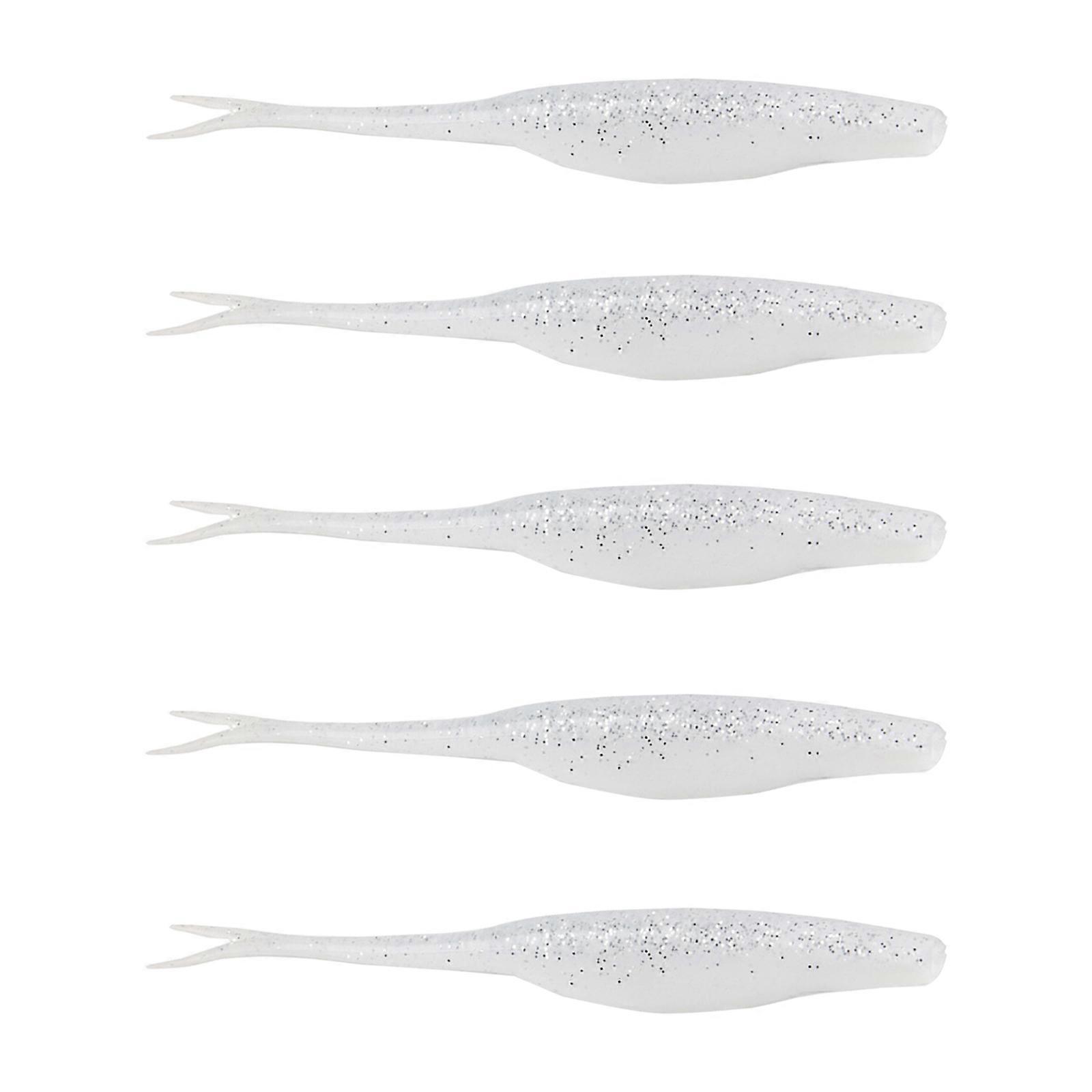5Pcs Soft Angeln Köder Schwimmköder Leicht gespaltene Schwanz Swimbaits Köder Künstliche Swimbaits für das Salzwasserangeln