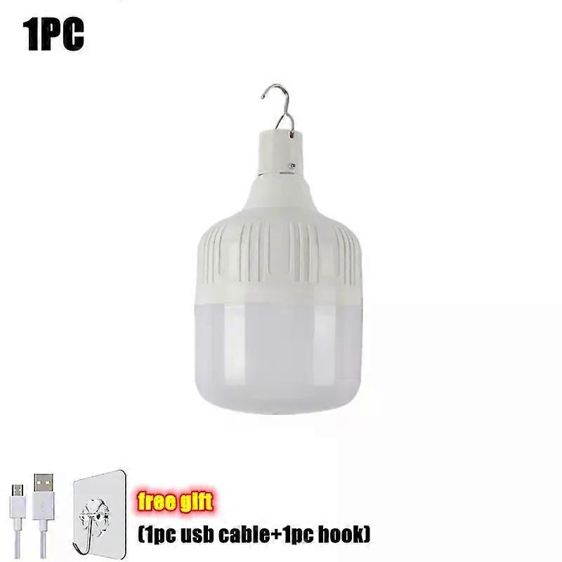 1/2/4/6pcs Camping Light USB Rechargeable LED Emergency Lamp Outdoor Portable Lanterns with Hook for BBQ Tents Battery Bulb Lamps