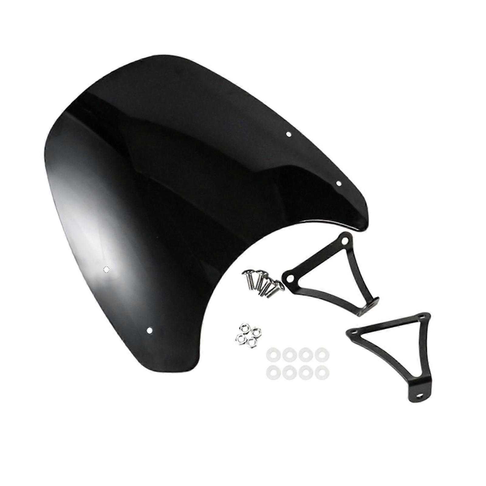 CB650R Motosiklet için Ayarlanabilir Klipsli Cam Uzatma Spoiler Rüzgar Deflektörü Siyah