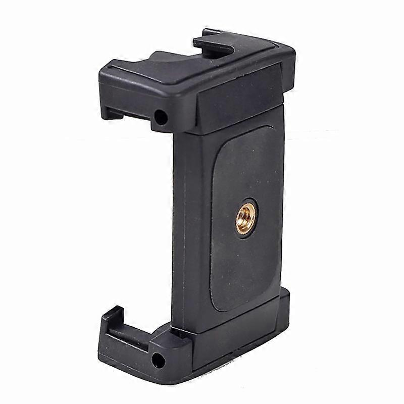 Xiletu Xj-12 Live Broadcast Bracket Fixing Clip Tripod Mount Phone Clamp with 1/4 inch Screw Holes & Cold Shoe Base