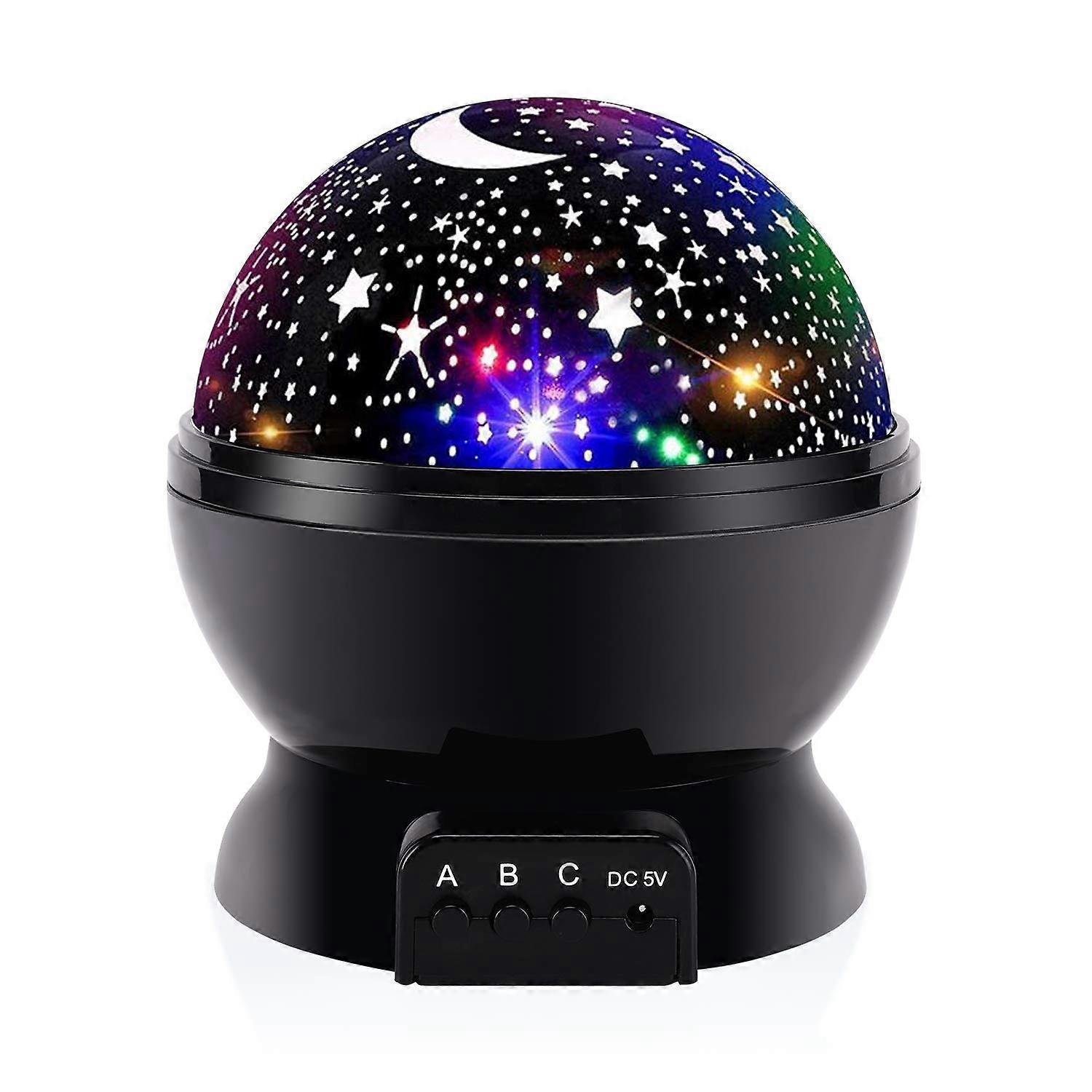 Night Light for Kids, Star Projector with 360 Degree Rotation, 12 Color Changing LED Bulbs, USB Powered, Gifts for Boys and Girls 3-8 Years