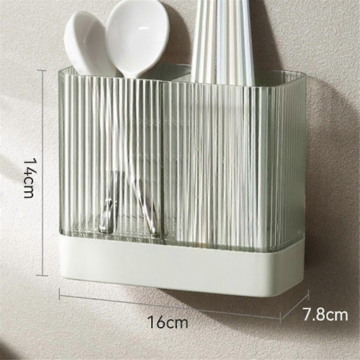 Utensil Holder, Crock Wall Mounted Organizer for Kitchen,Green