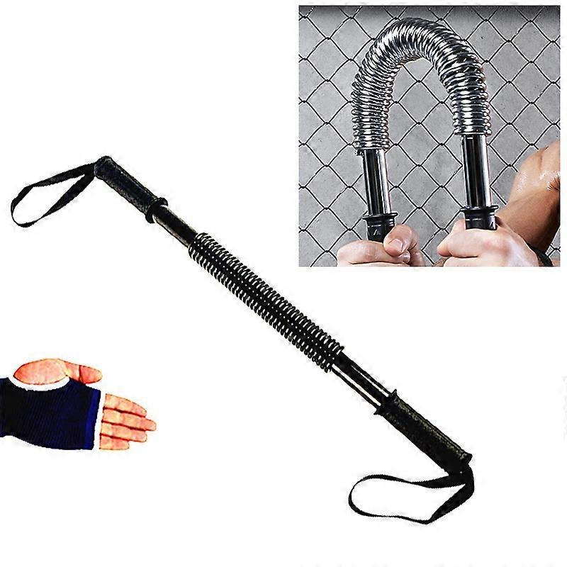 40kg Spring Hand Grips Arm Strength Brawn Training Device + Hand Guard Set (Black)