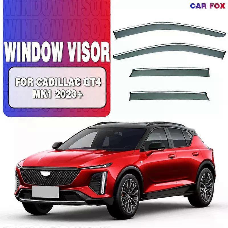 Applies to For CADILLAC GT4 MK1 2023+ Window Visor Rain Or Shine Side Window Deflector Visor Shades Ventvisor Strip