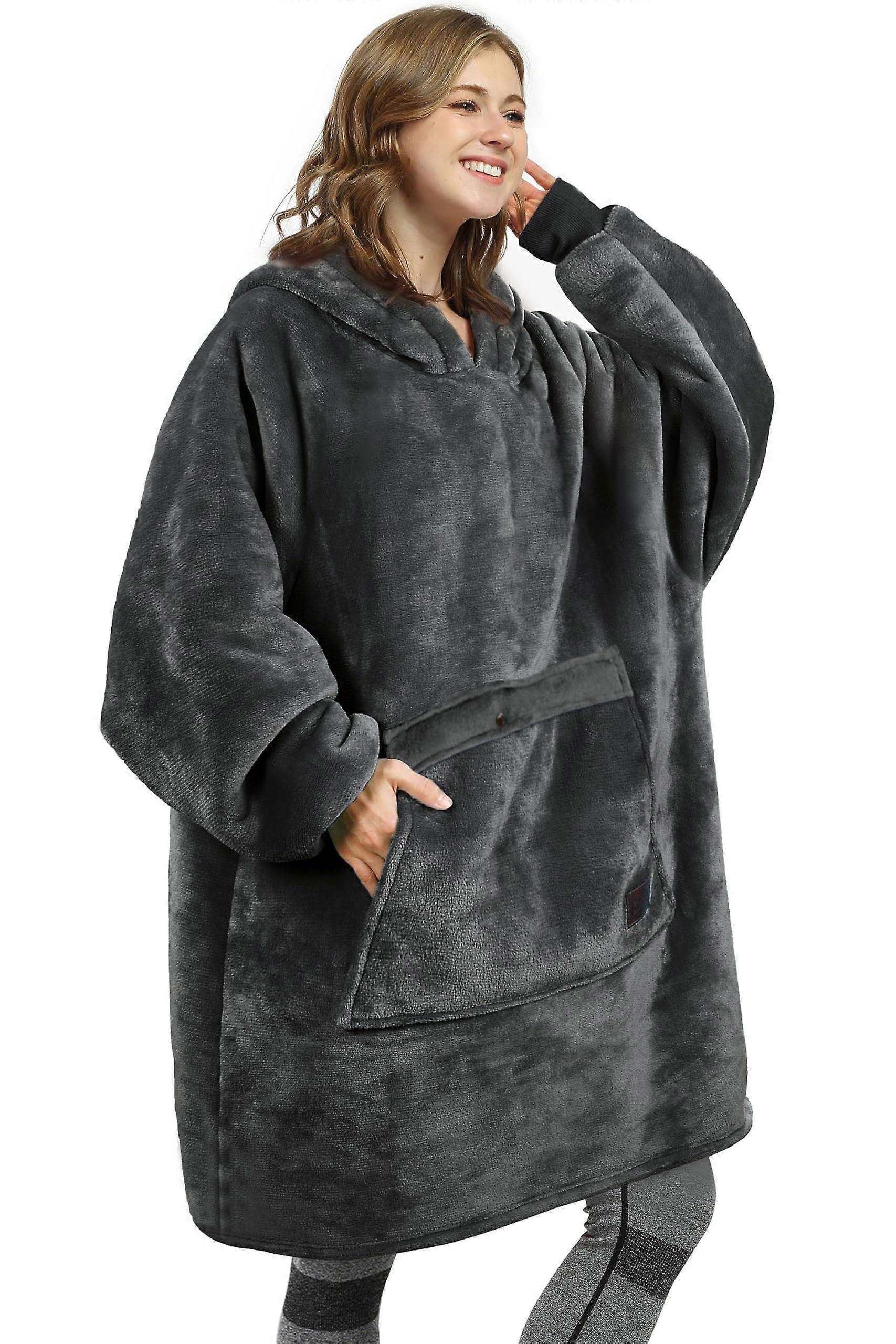 Oversized Blanket Hoodie Sweatshirt for Lounging One Size