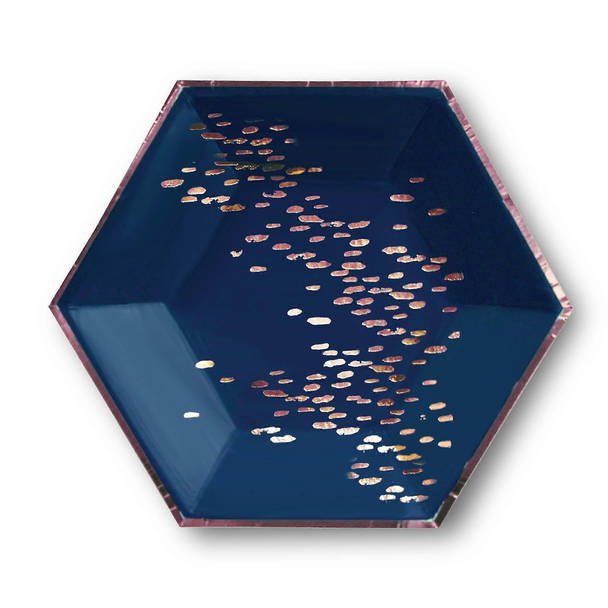 24 Ct Pack Party Plates Set Elegant Abstract Design for Birthday 8'