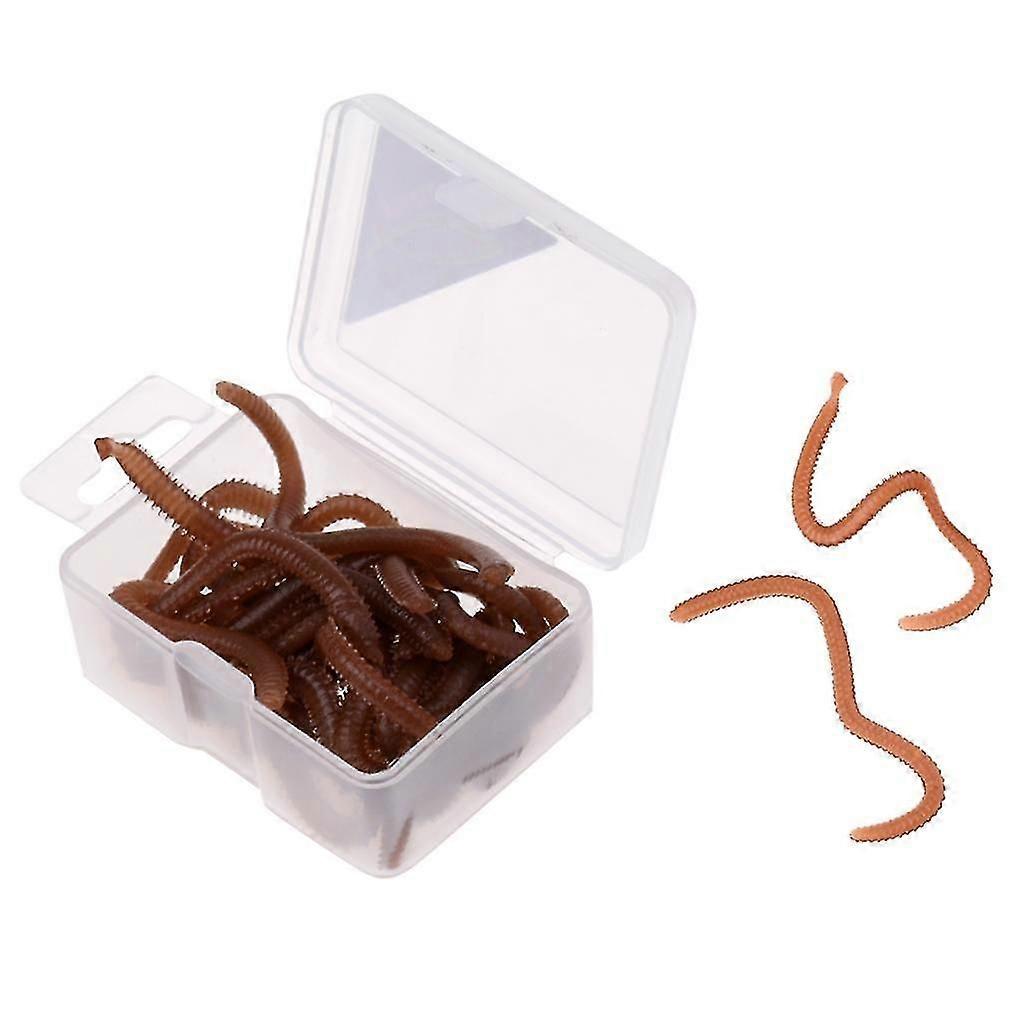 New 20Pcs/Box Smell Soft Worm Lures Clam Worms Maggots Artificial Baits 9cm