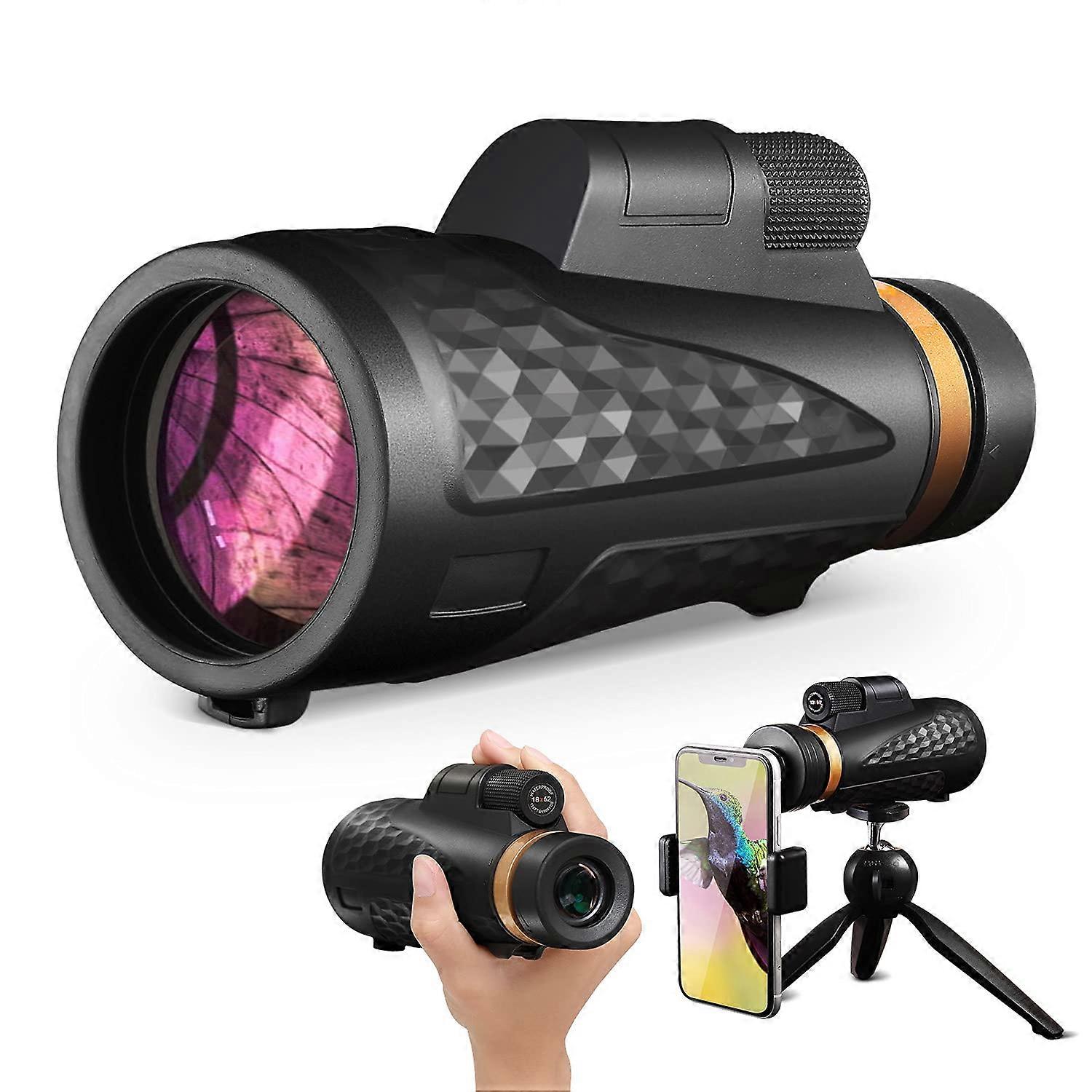 Monocular Telescope, 18X62 High Power HD Monocular Scope, Day & Low Night Vision