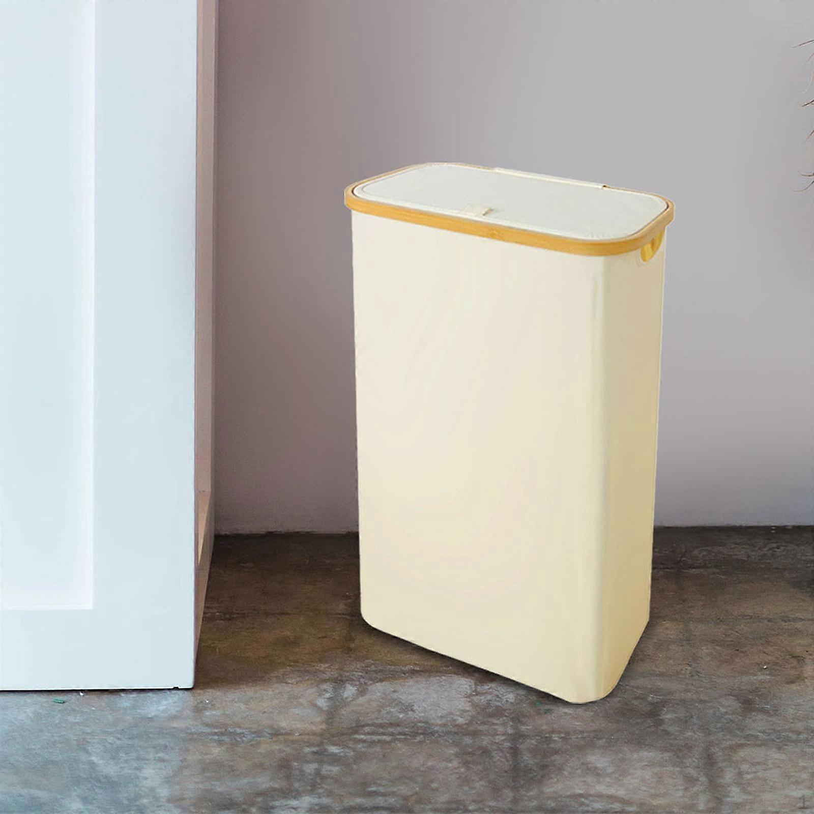 Clothes Bin with Lid, Laundry Storage Solution for Bedroom and Bathroom