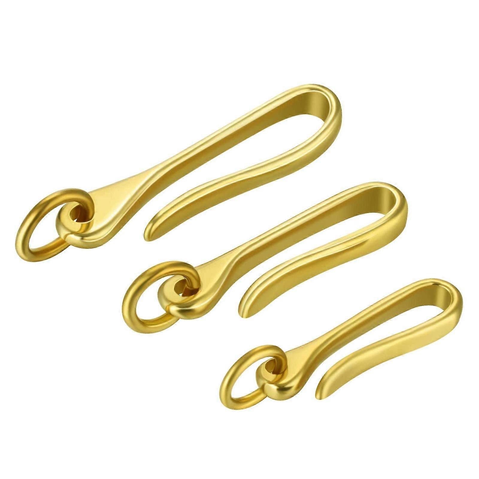 Belt Clip Key Rings 3-Piece Set Hook Keychain Solid Rice