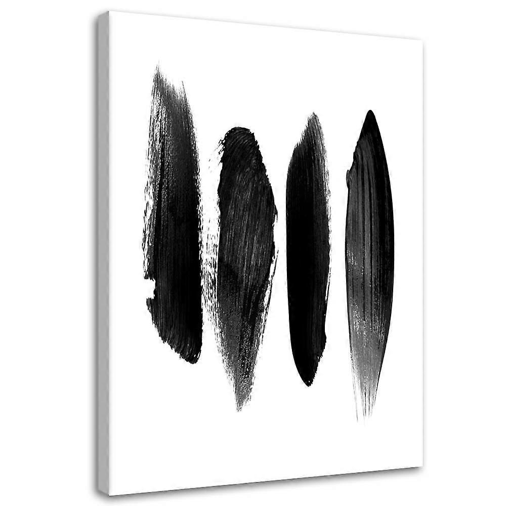 Impression sur toile, Rayures verticales noires - 60x90