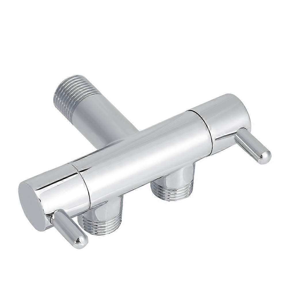 Brass Two Way Valve Faucet Outlet, Adjustable Water Distribution Polishing Valve, sturdy and Glossy for Toilet and Washing Machine