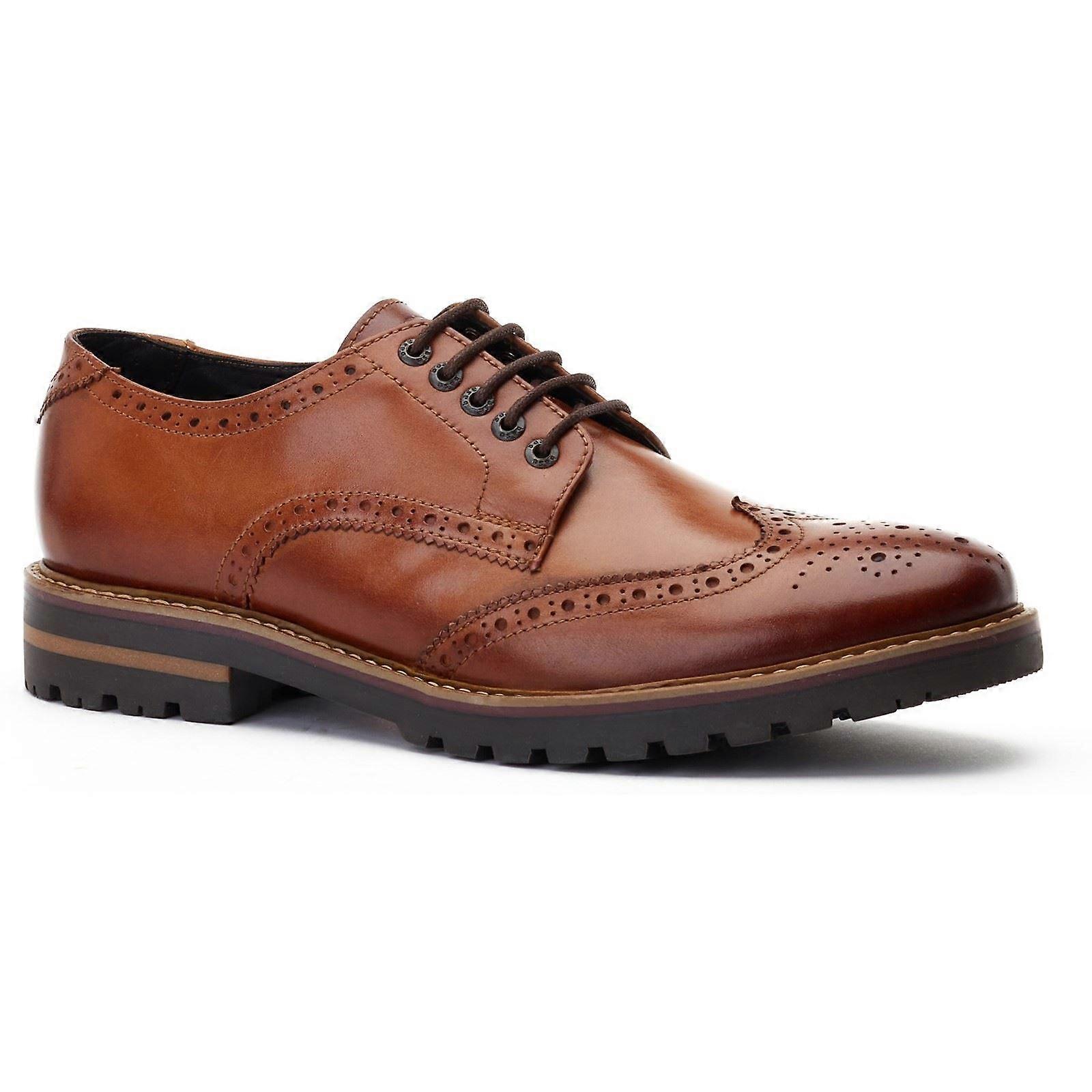 Base London Gibbs Washed Tan Leather Mens Shoes