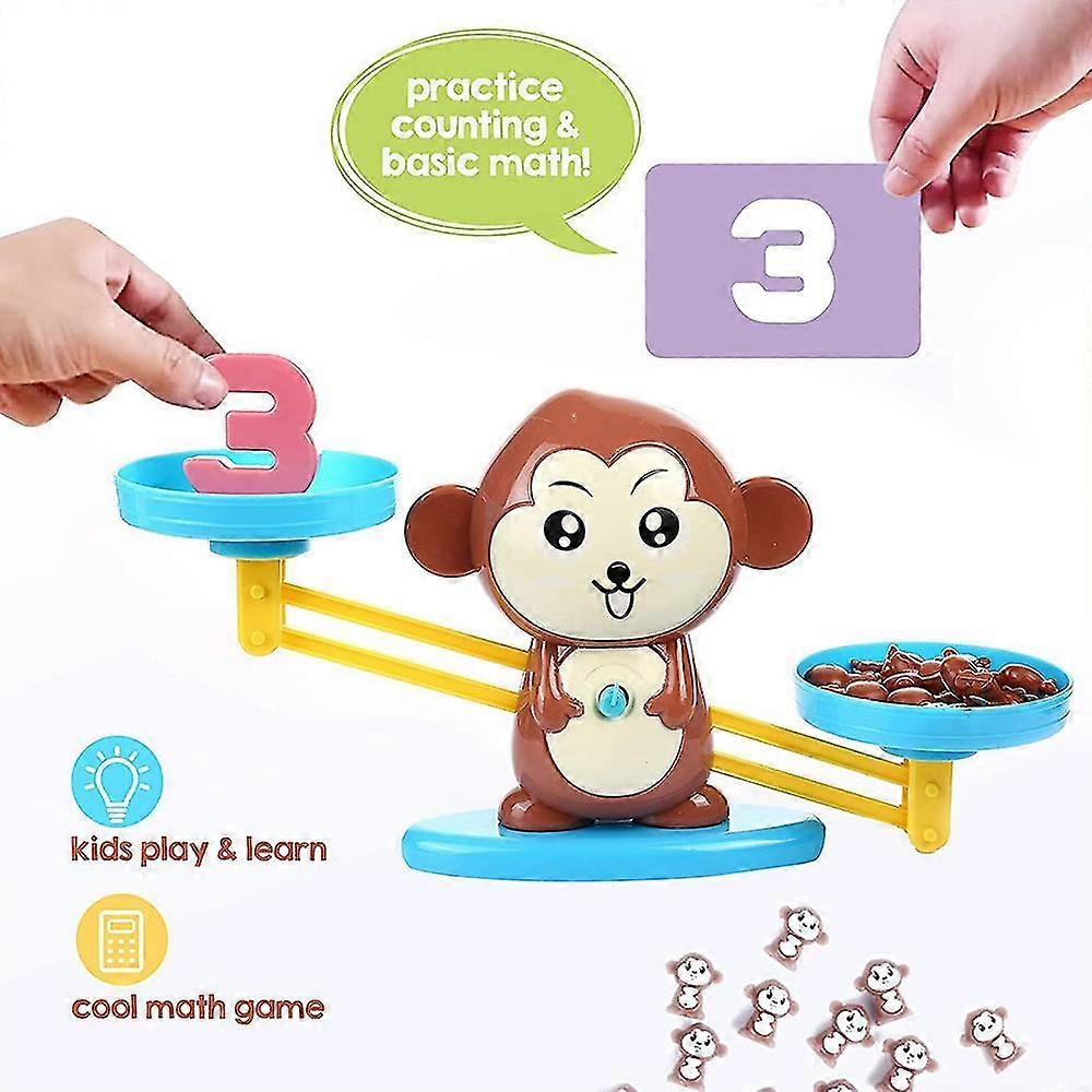Monkey Balance Cool Math Counting Game Table Scale Kids Early Educational Learning Toy