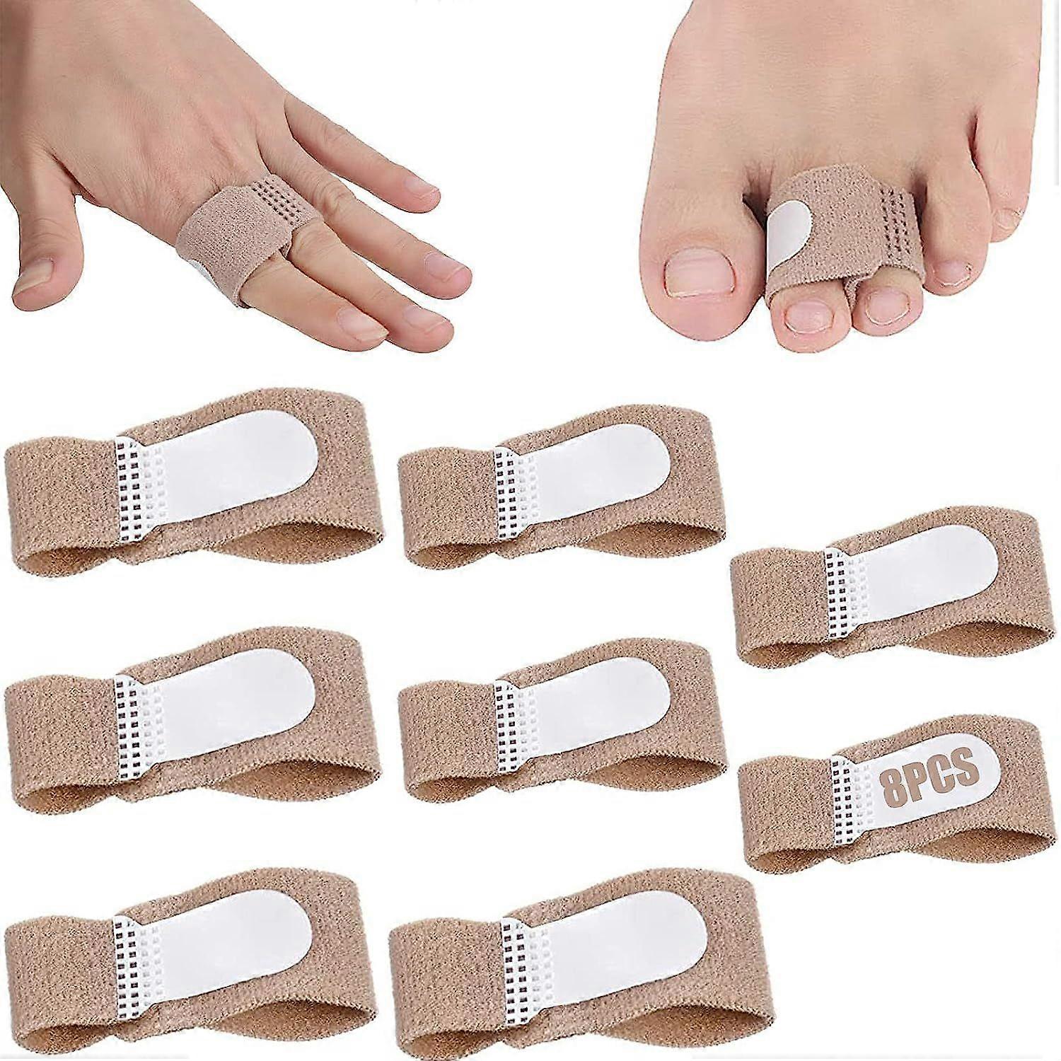 Broken Toes 8 Pieces Hammer Toe Bandage Toe Bandages Toe Protection Hammer Toe Bandage Toe Splint Toe Cushion Hammer Toe Splint Finger Splint Hammer T