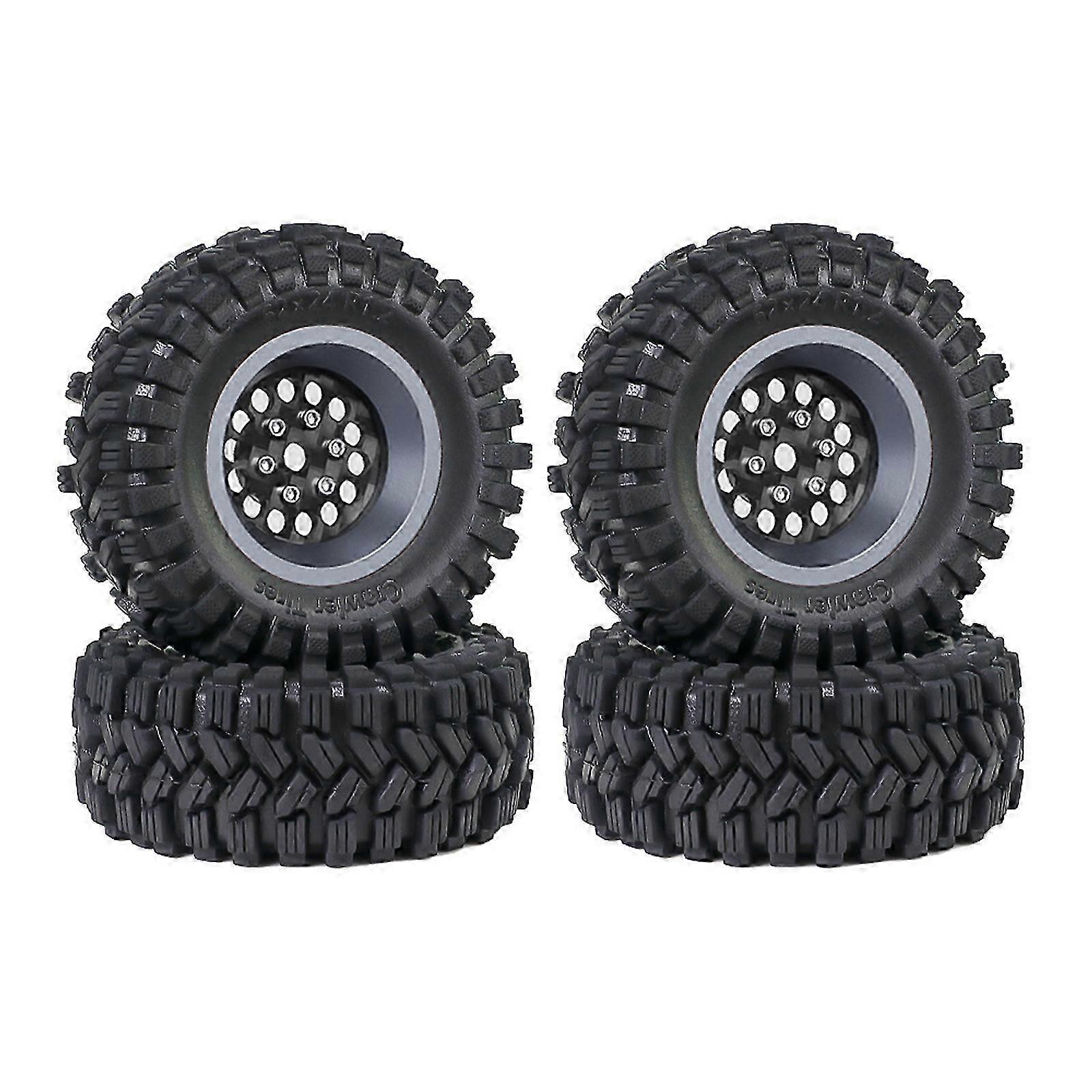 A Set of Wheel Tires Rubber Remote Control Car for Remote Control Parts for Remote Control Crawlers Mud Terrain Tires