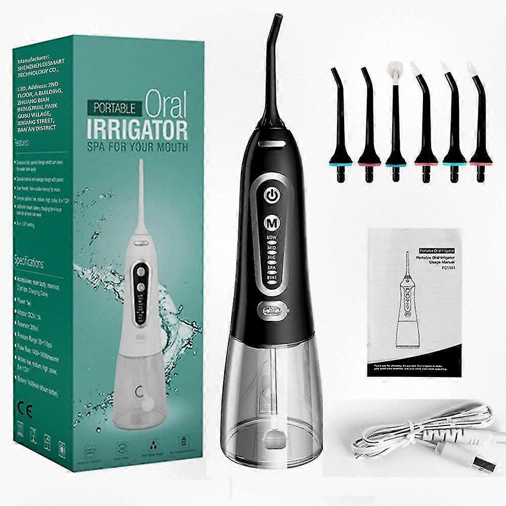 300ml Portable Dental Water Flosser with 5 Settings and USB Rechargeable Feature for Effective Oral Care