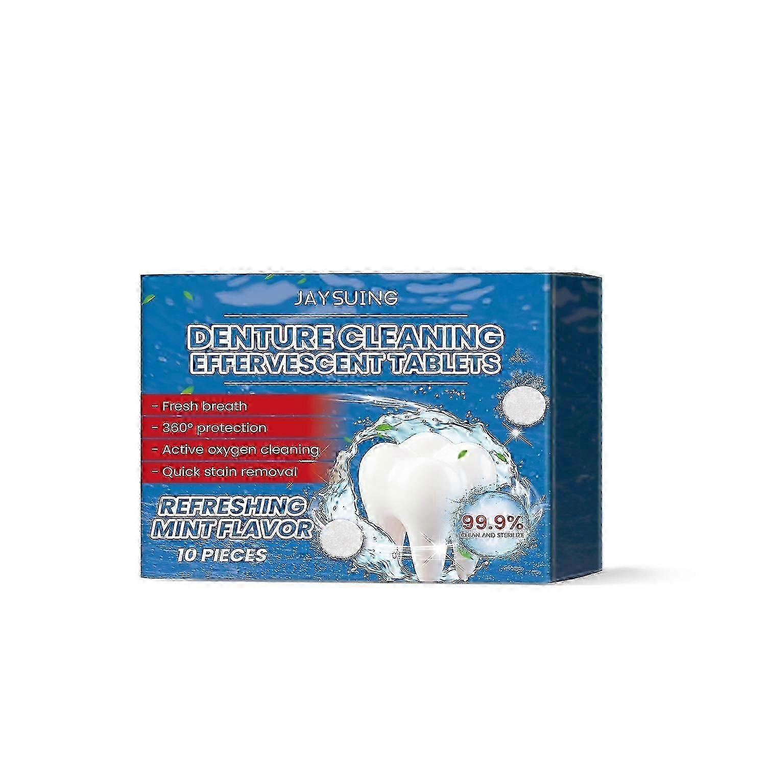 Jaysuing Denture Cleaning Effervescent Tablets Denture Cleaning Tablets Hygiene Care Clean Teeth Eff