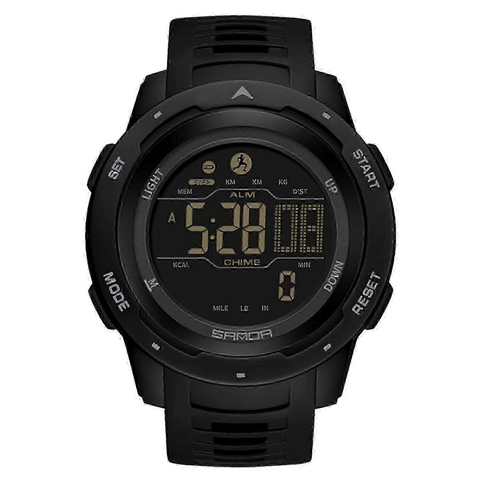 Men's Digital Watch Waterproof Pedometer Watches Sport Watch Step Counter Calorie Military Watch With Stopwatch Alarm Led Backlight Countdown