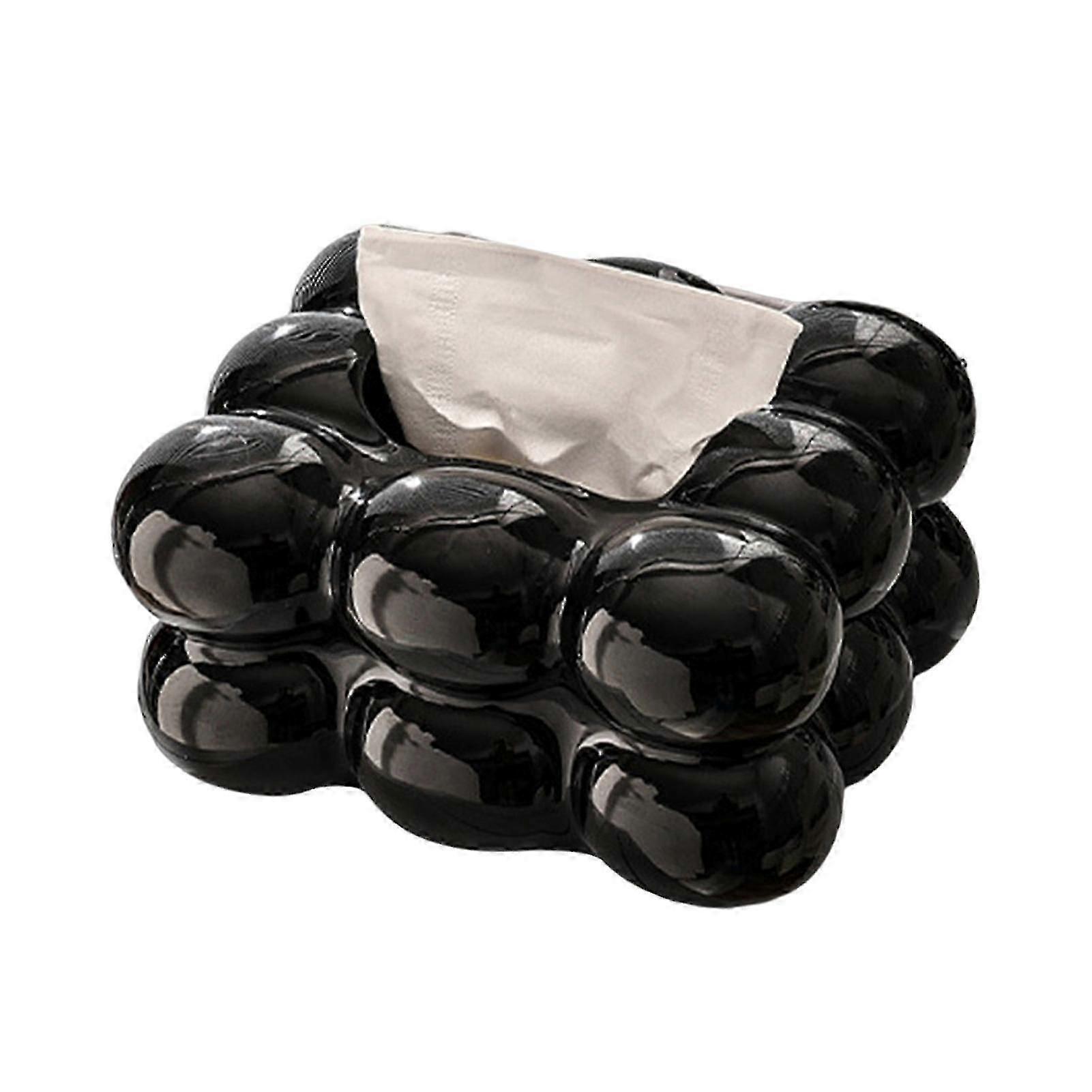 Tissue Box High Capacity Decorative Easy Refill Dust-proof Marshmallow Shape Desktop Tissue Case