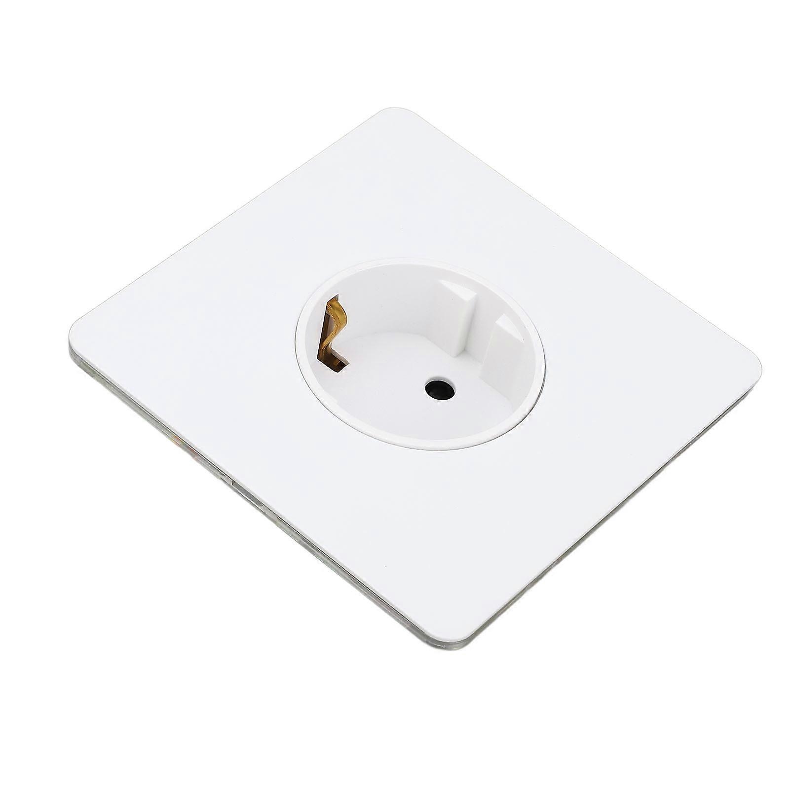 Wall Socket Stainless Steel Panel PC Base White Modern Wall Plug for Home Hotel 16A 
