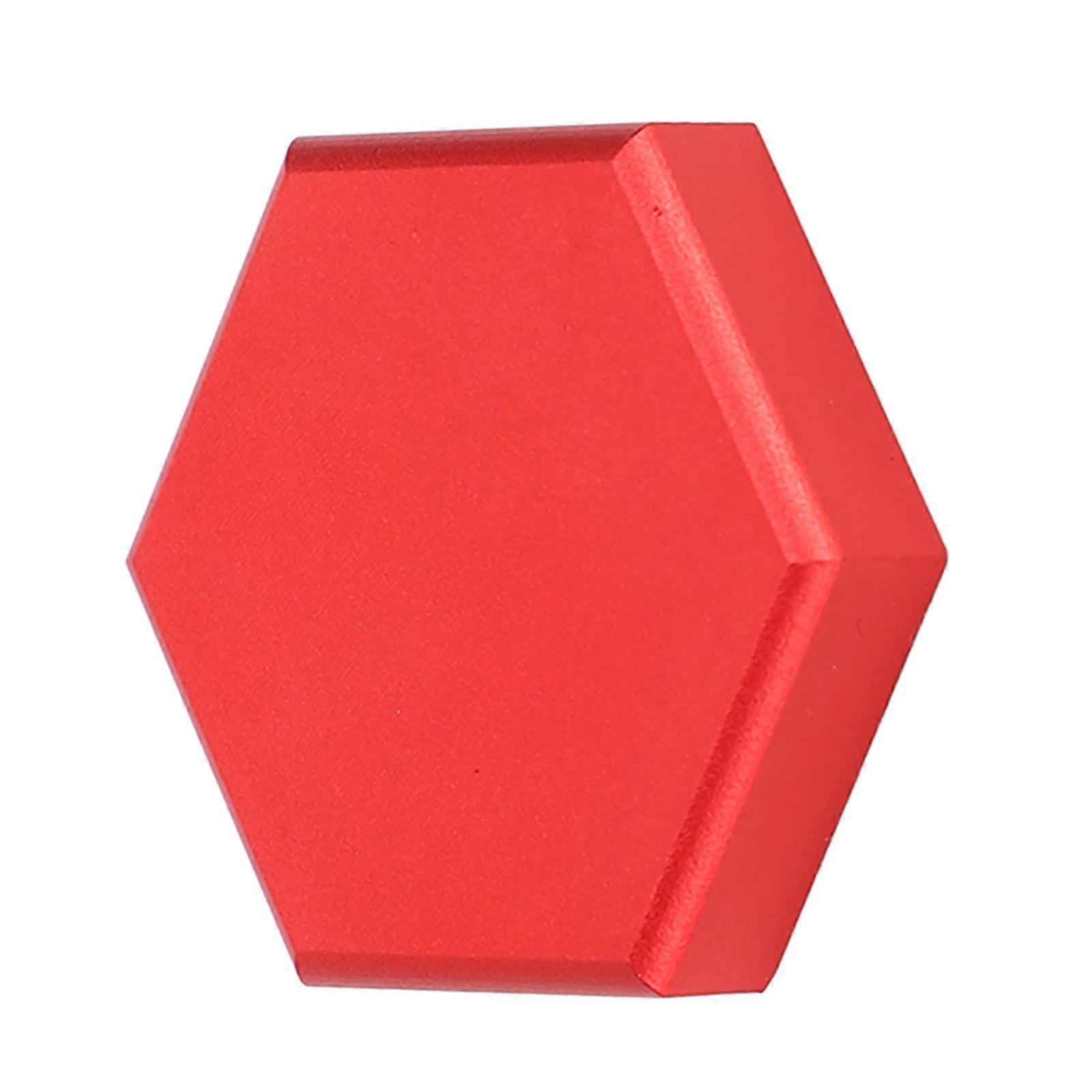 Billiard Chalk Case Magnetic Hexagonal Aluminum Single Section Pool Cue Chalk Box for Hexagonal Round Chalk Red 