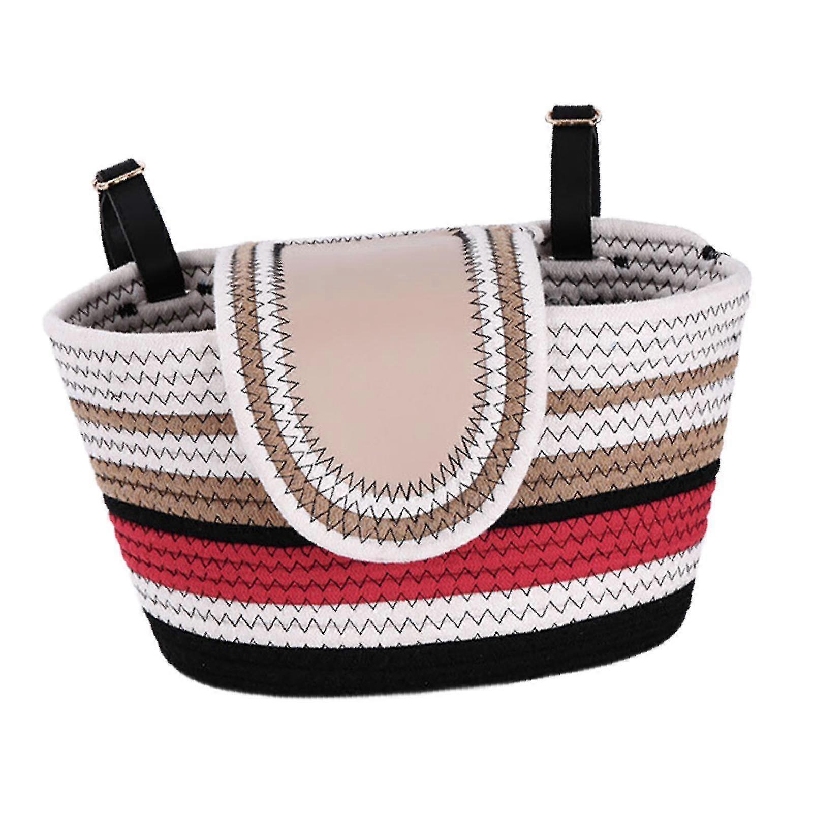 Detachable Front Bicycle Basket for Picnic and Cycling, Suitable for Mountain Bikes, in Vibrant Red Color