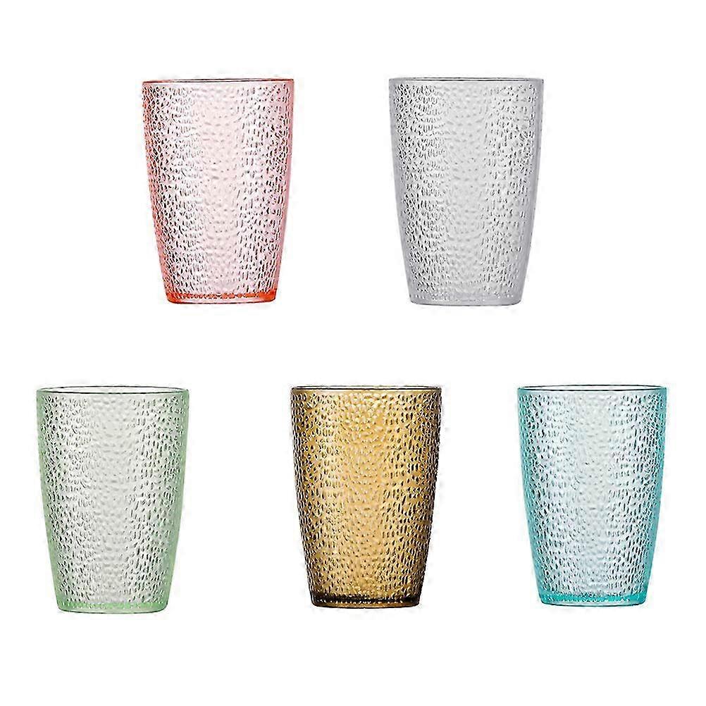 5Pcs Clear Acrylic Stackable Beer Mugs 270ml Party Drinking Cups