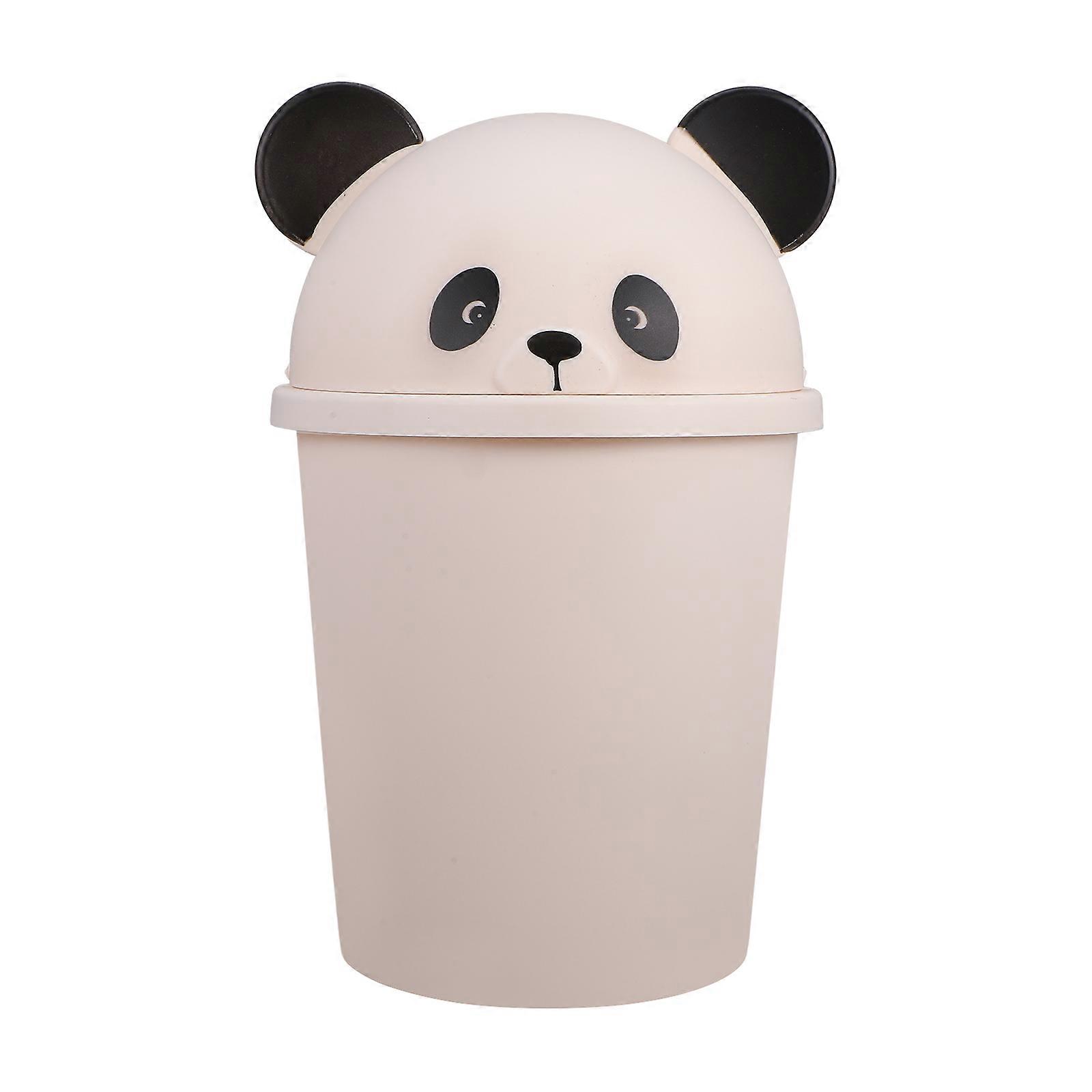 Cute Panda Trash Can with Large Capacity for Daily Disposal