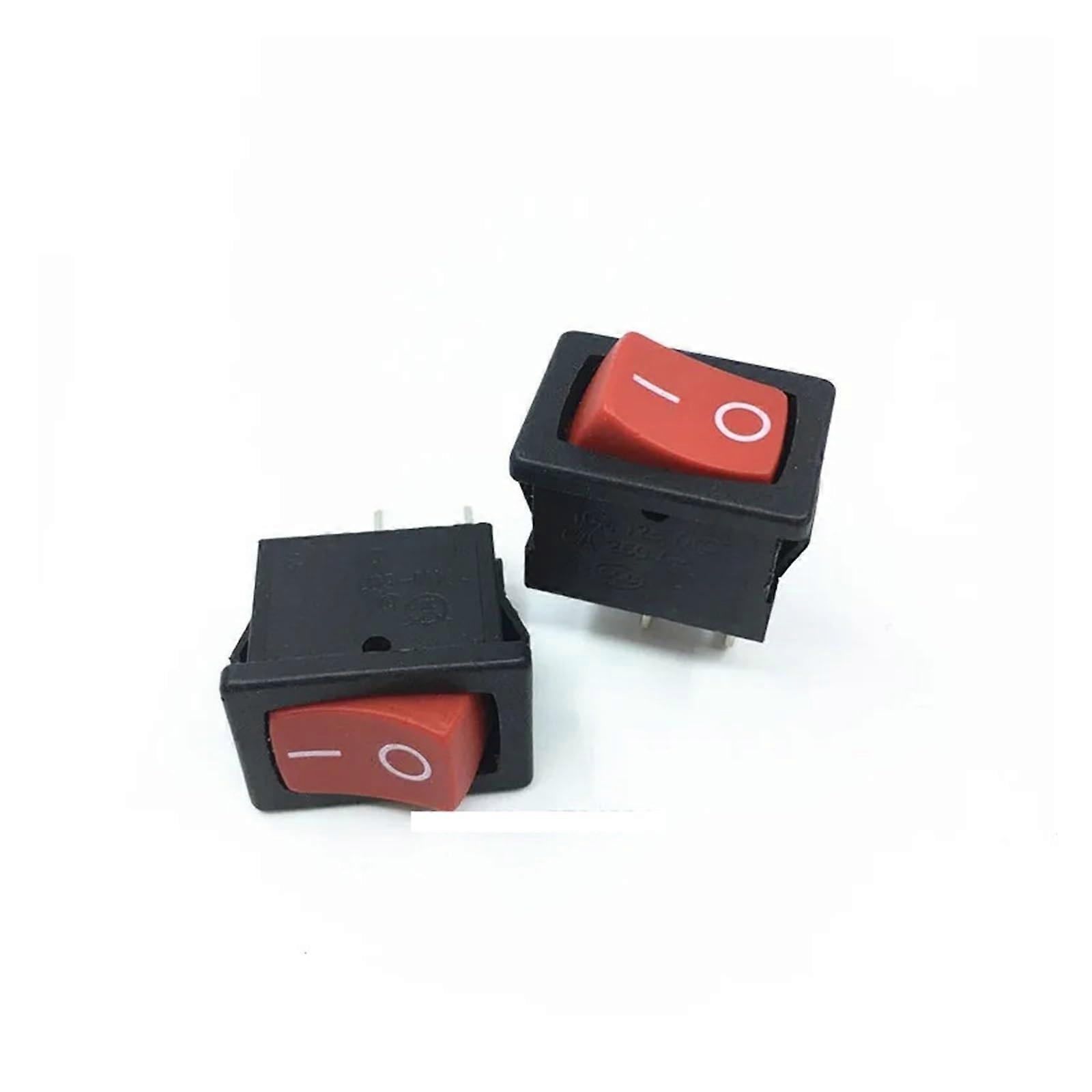 Rocker Reset Switch 15x21mm 2-Pin 6A/250V 10A/125V, 10 Pack