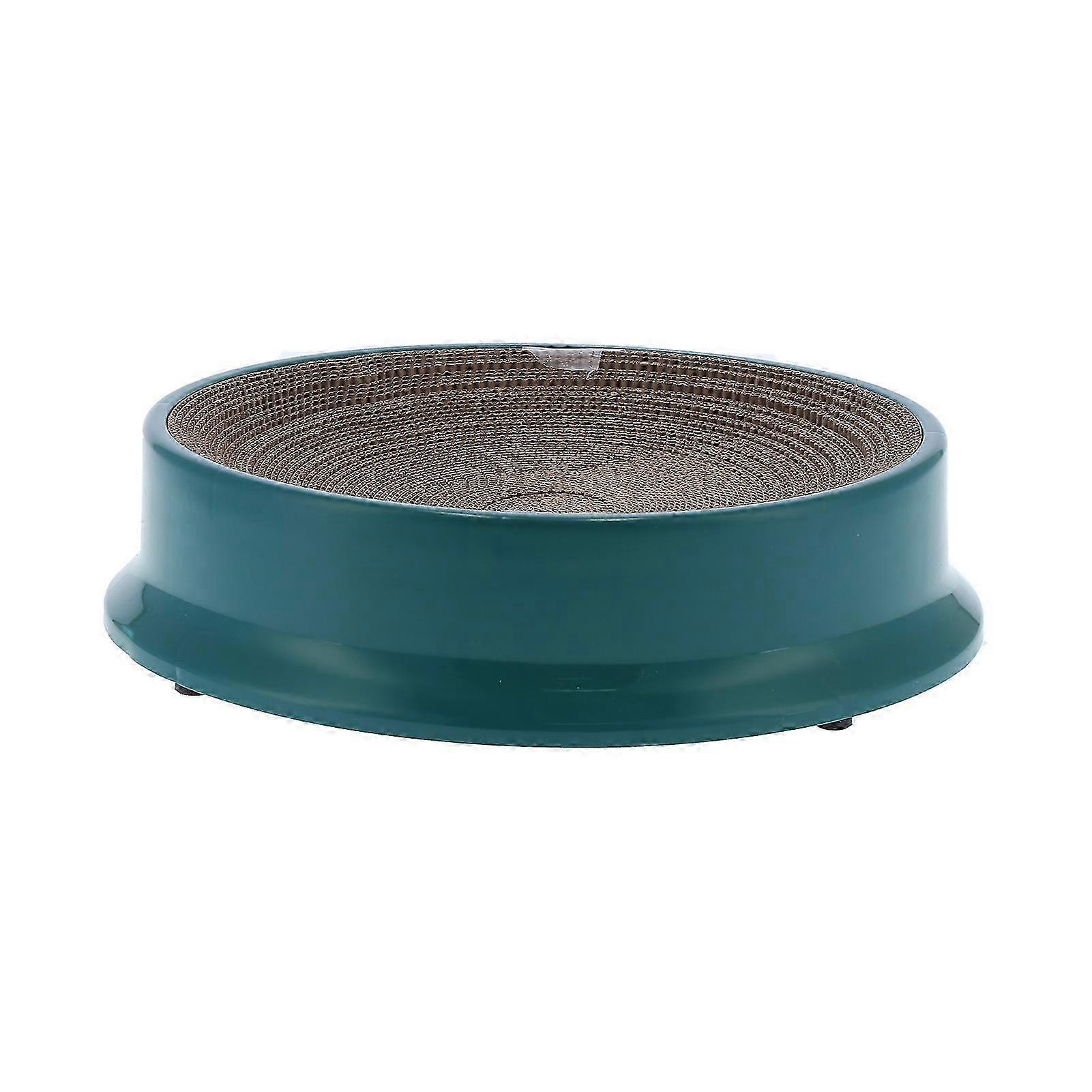 交換可能な段ボールキャットスクラッチャーラウンジベッド - ブラックイッシュグリーン