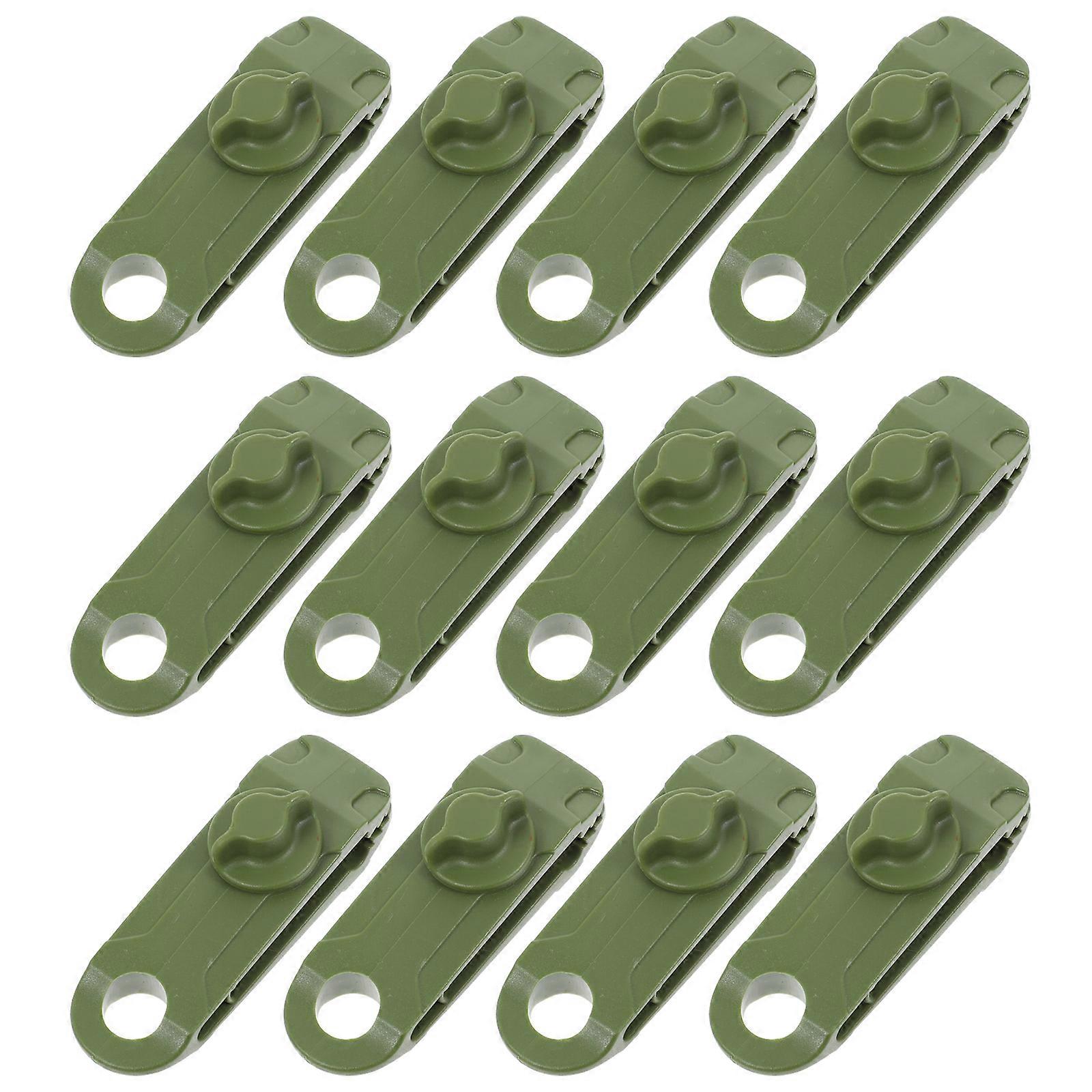 Camping Tent Accessories Tarp Clips for Luggage Tie Down Strap Lightweight Design 12Pcs