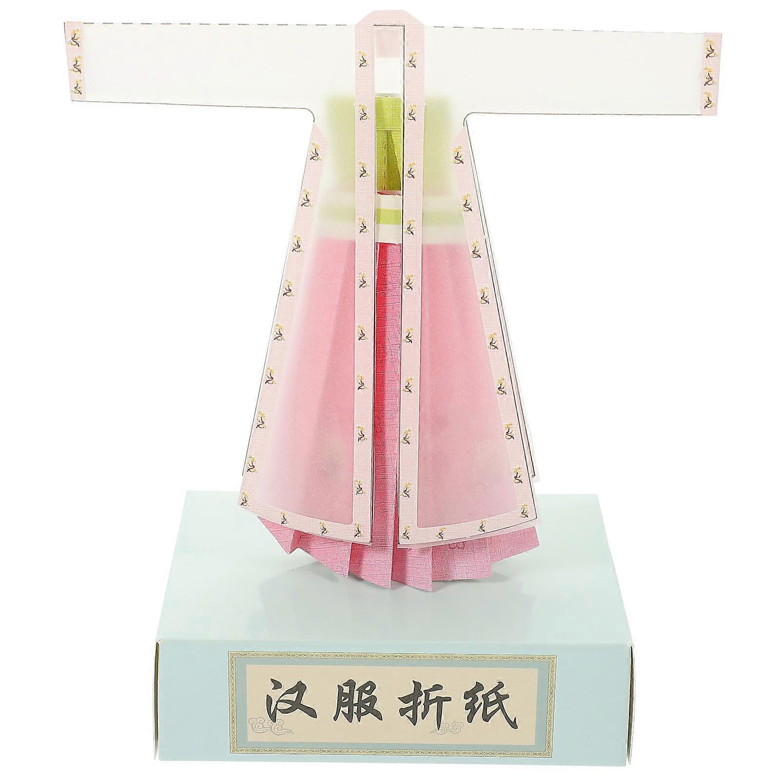 Origami Paper Diy Children Crafts Making Traditional Chinese Style Clothes Shape Assorted Color 13.2X12cm 1Set