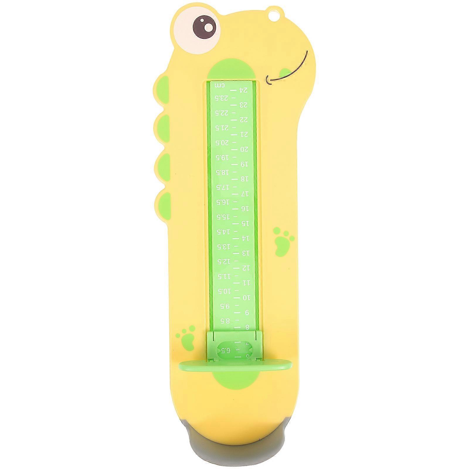 Toddler Shoe Foot Gauge For Children Feet Measuring Ruler For Home Use And Online Shopping Yellow Rectangular 1Set