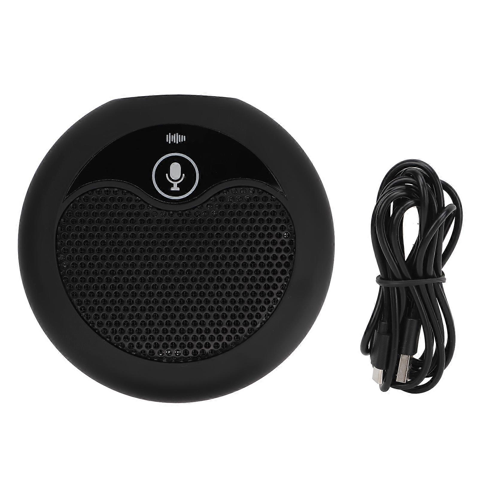 Omnidirectional USB Conference Microphone - 5m Range, Type C, Noise Reduction, Mute Button