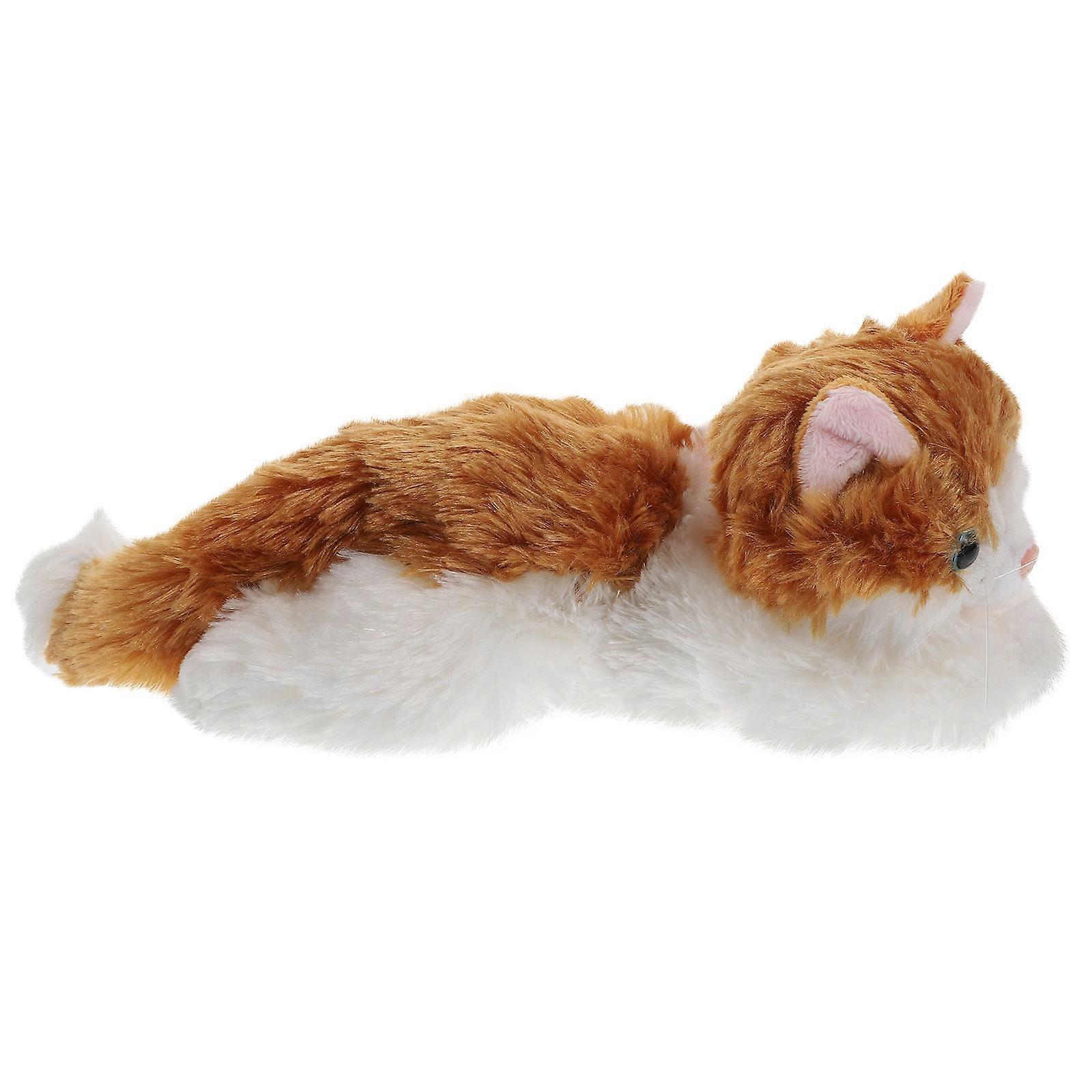 Cat Sleeping Plush Plush Cat Doll Stuffed Animal Lovers Office Use 30X11X11cm 1Set Anxiety Relaxation