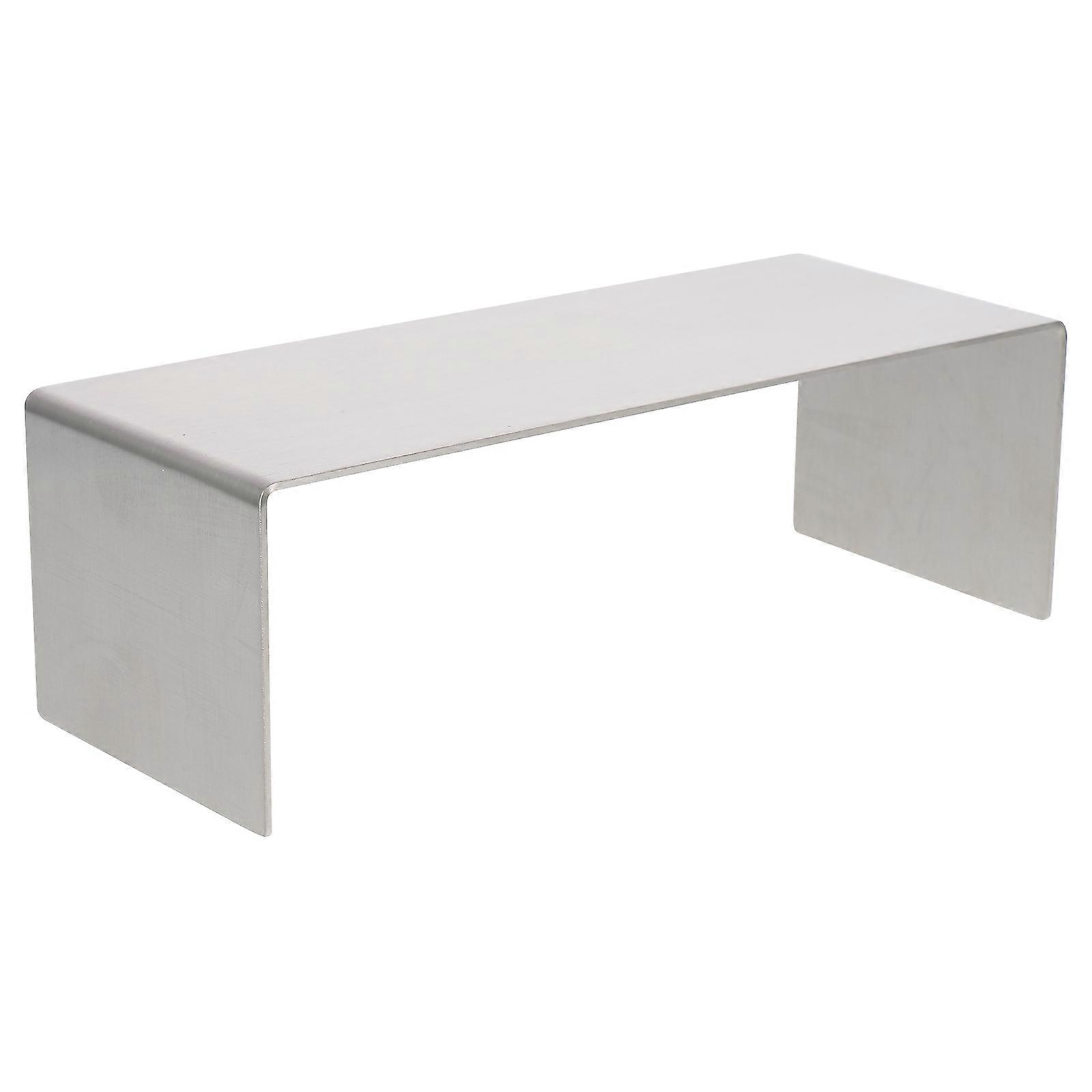 Bag Stand Holder Stainless Steel Display Rack Countertop Shoe Bag Display Rack Handbag Stand Retail Shop Use 20x8cm Silver 1Set