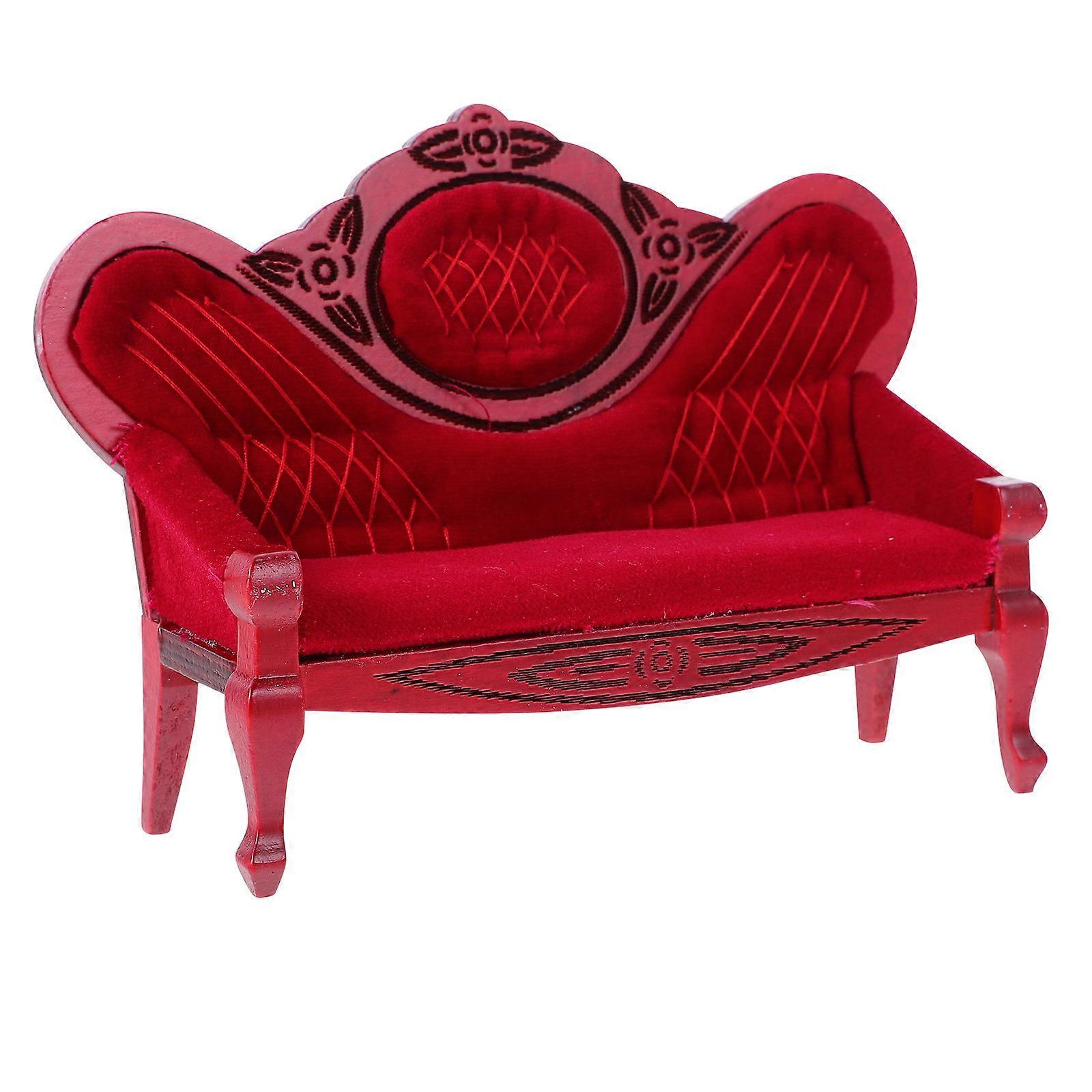 Tiny Couch Model Miniature Furniture For Dollhouse Hobbyists Indoor Display 1Pack