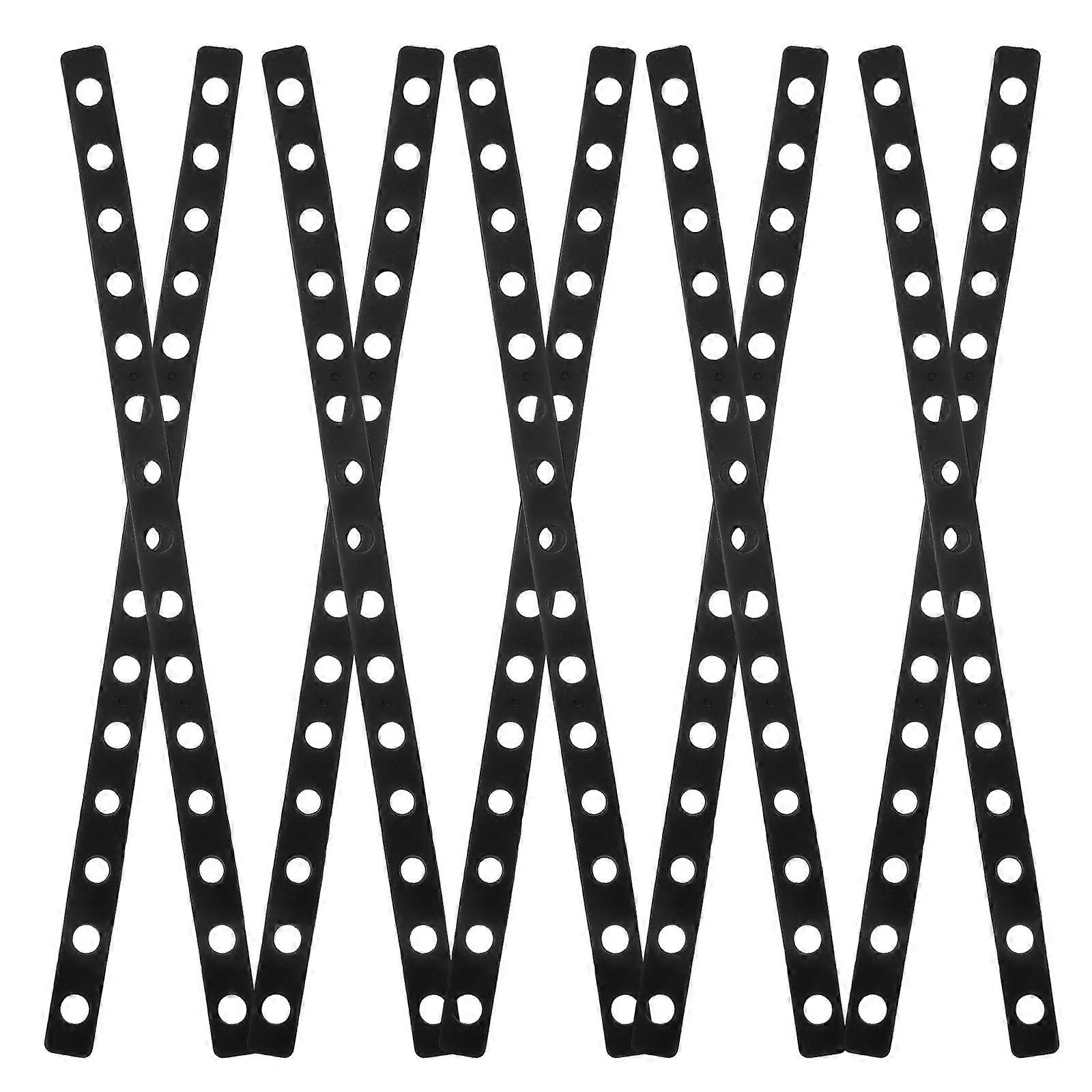 Closet Organization Plastic Hanger Strap Multi-Hole Connectors For Garment Display Lightweight 21.81X1.02X0.04IN 12Set