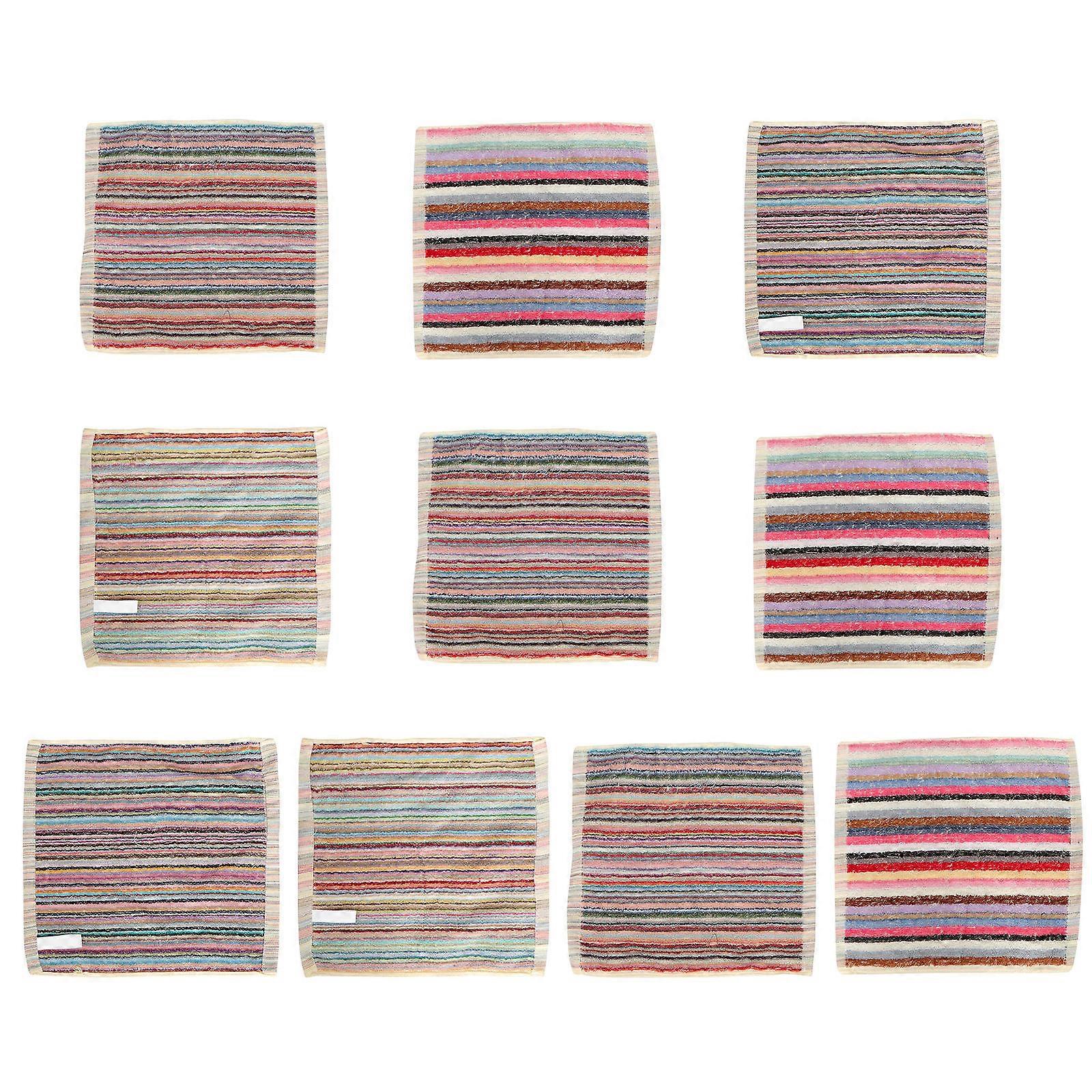 Cotton Hand Towel Square Handkerchief Children School Use 30X30CM Sweat Towel 10Pcs