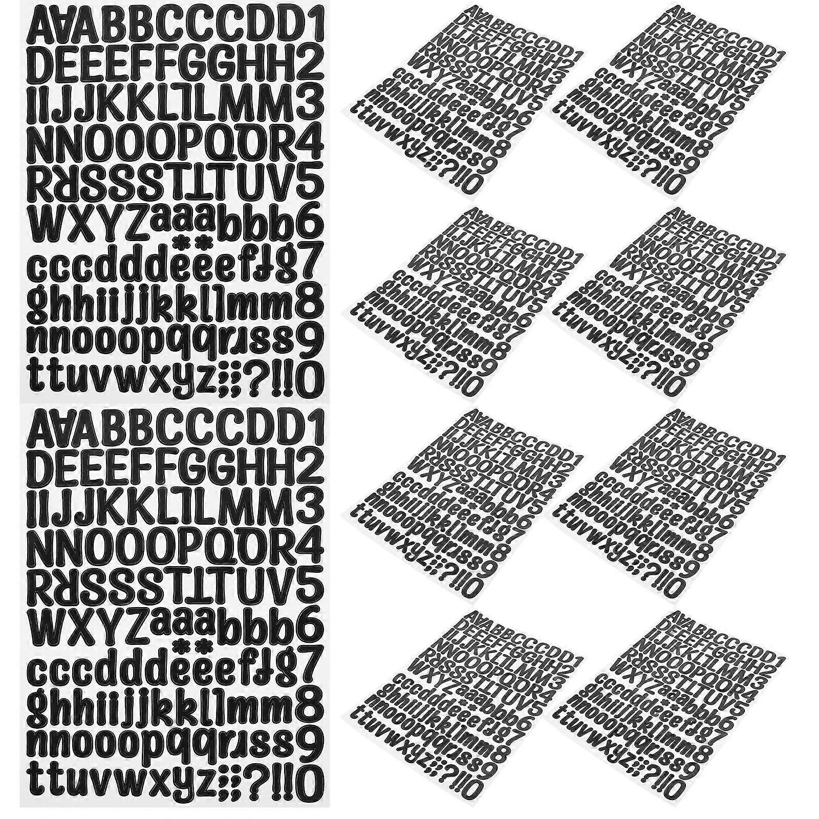 Stick On Letters Number Letter Number Stickers for Laptop Personalization DIY Design 12 Sheets