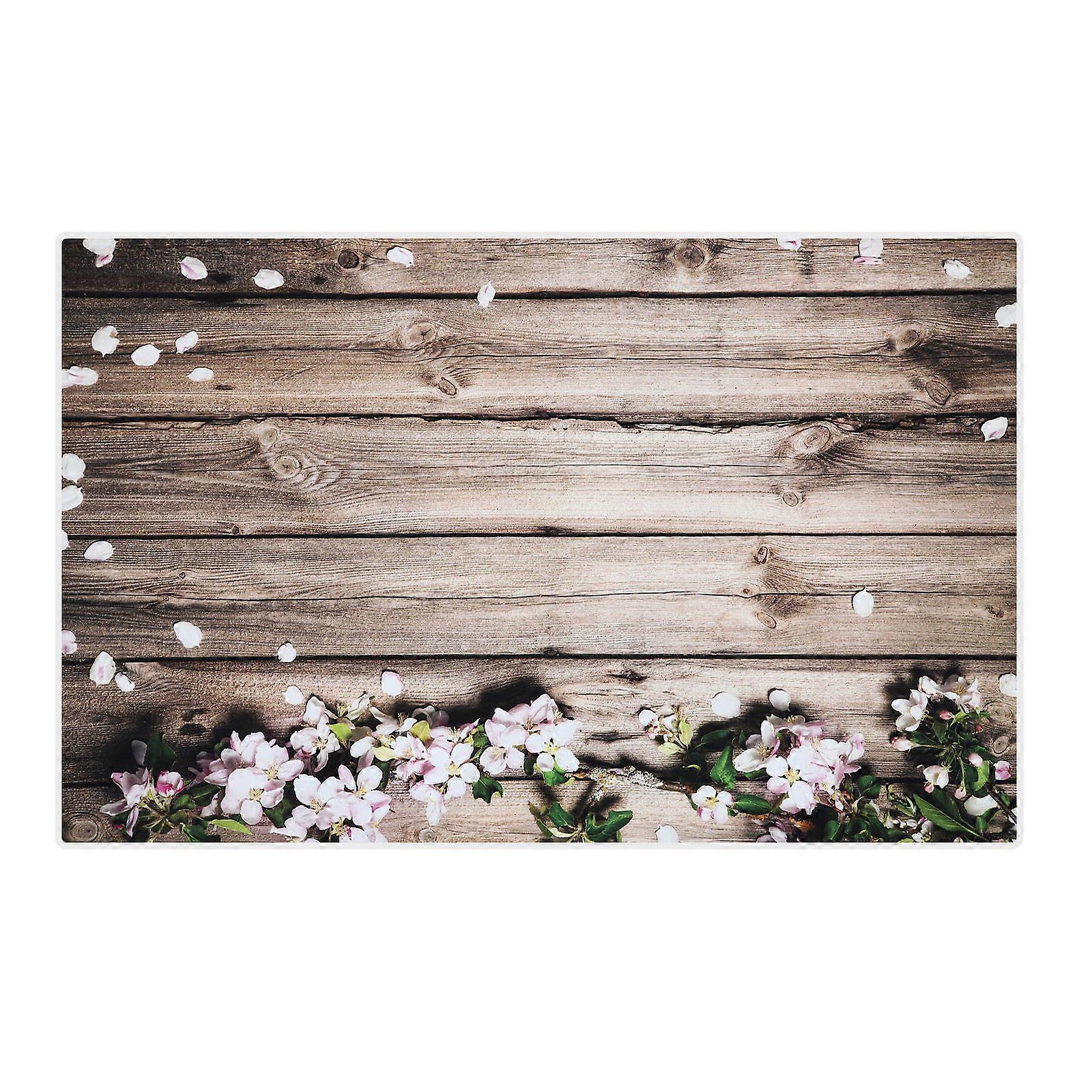 Congratulation Floral Backdrop Cloth Simple Wood Wall Scene Patterns Photo Prop for Valentine's Day 125X82X0.1CM 1Pack