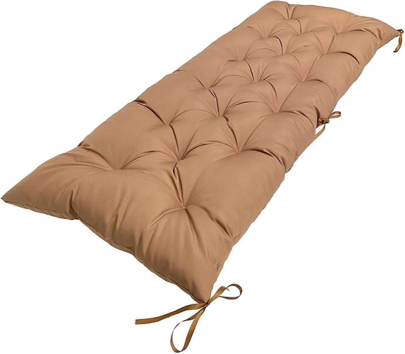 Waterproof Outdoor Bench Cushion 119.4 x 50.8 cm Replacement Pad for Patio Furniture, Khaki, Soft and Comfortable